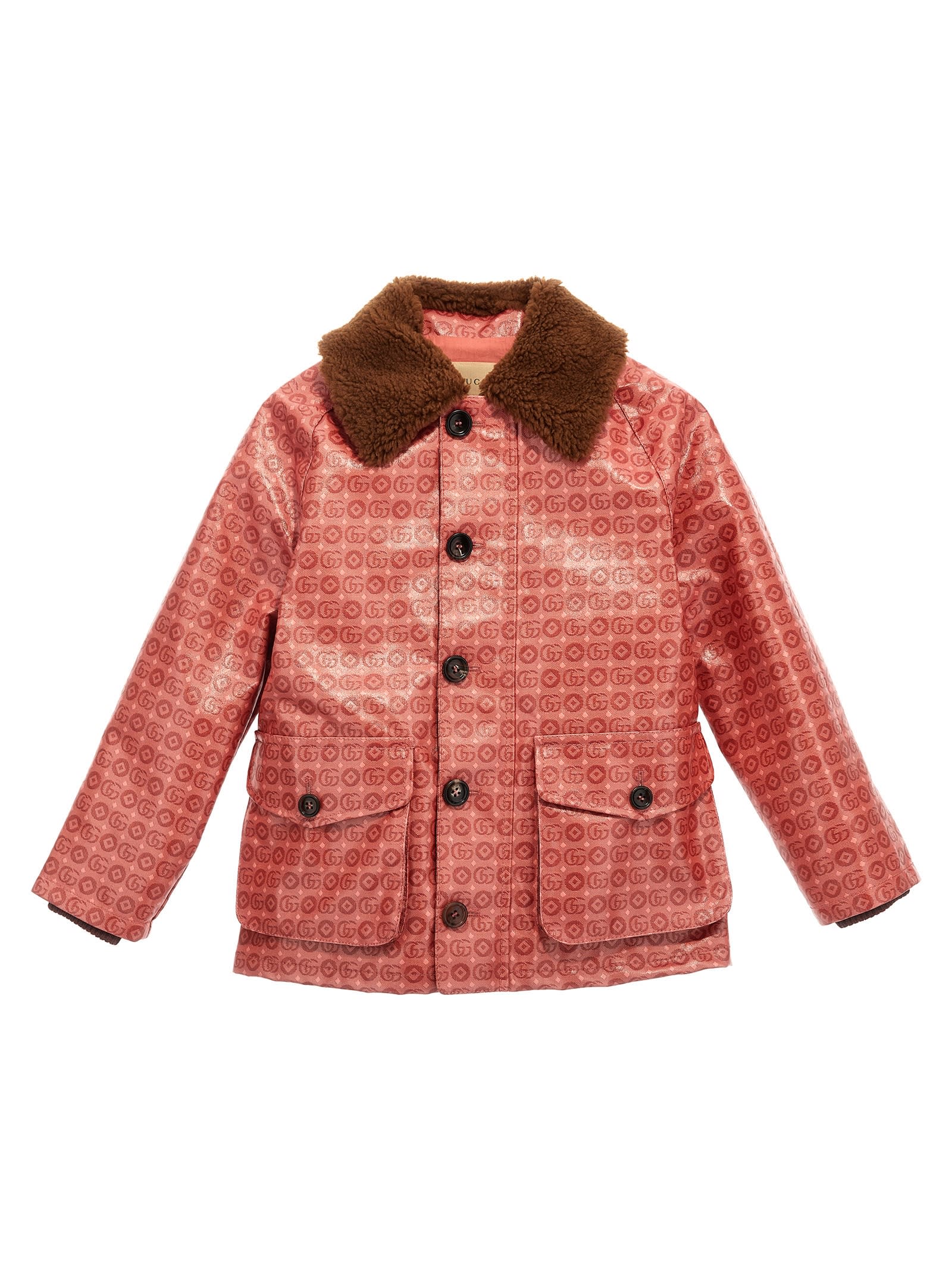 Gucci Kids' Gg Dots Jacket In Pink