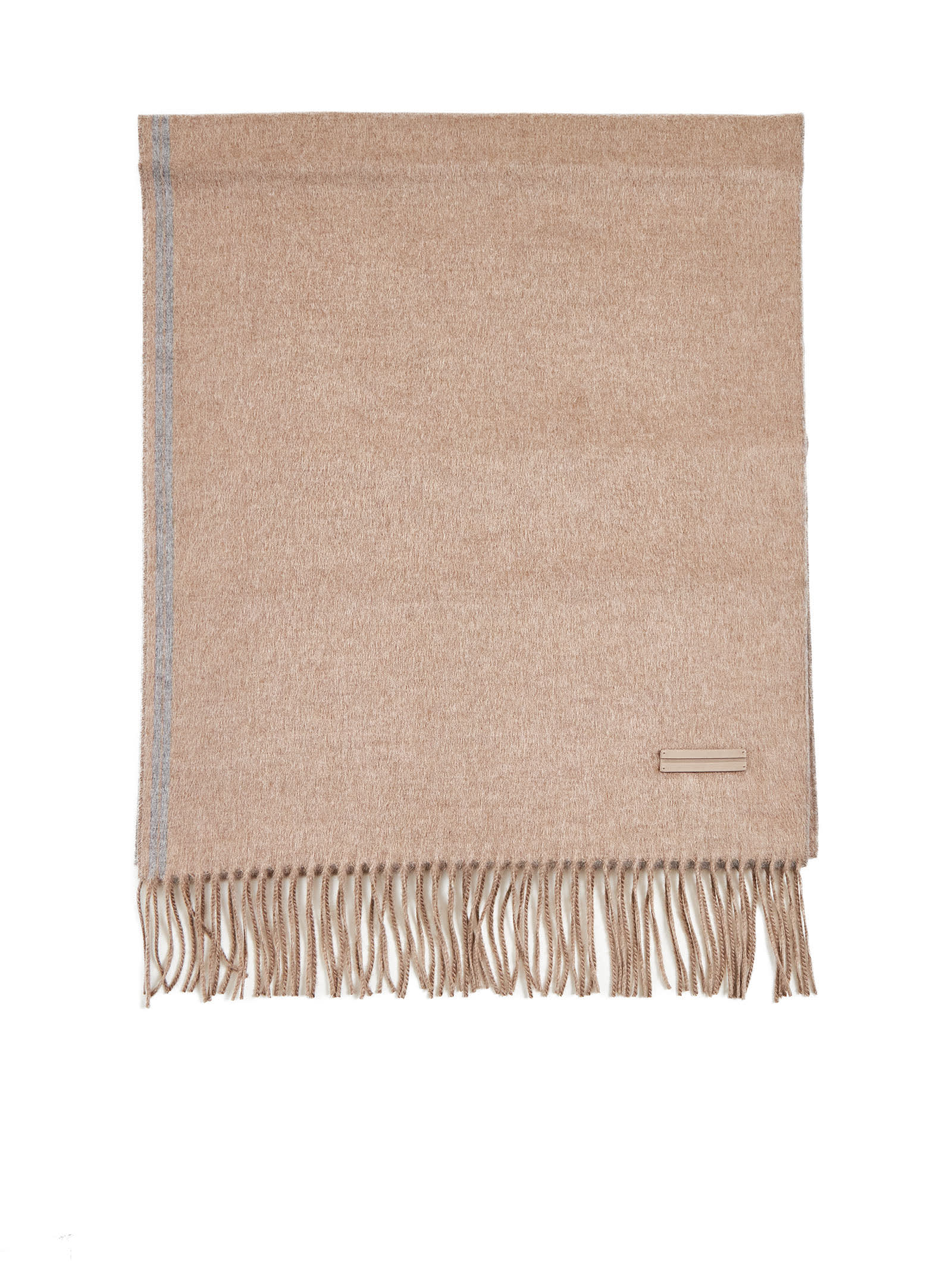 Shop Zegna Scarf In Beige Medio Unito