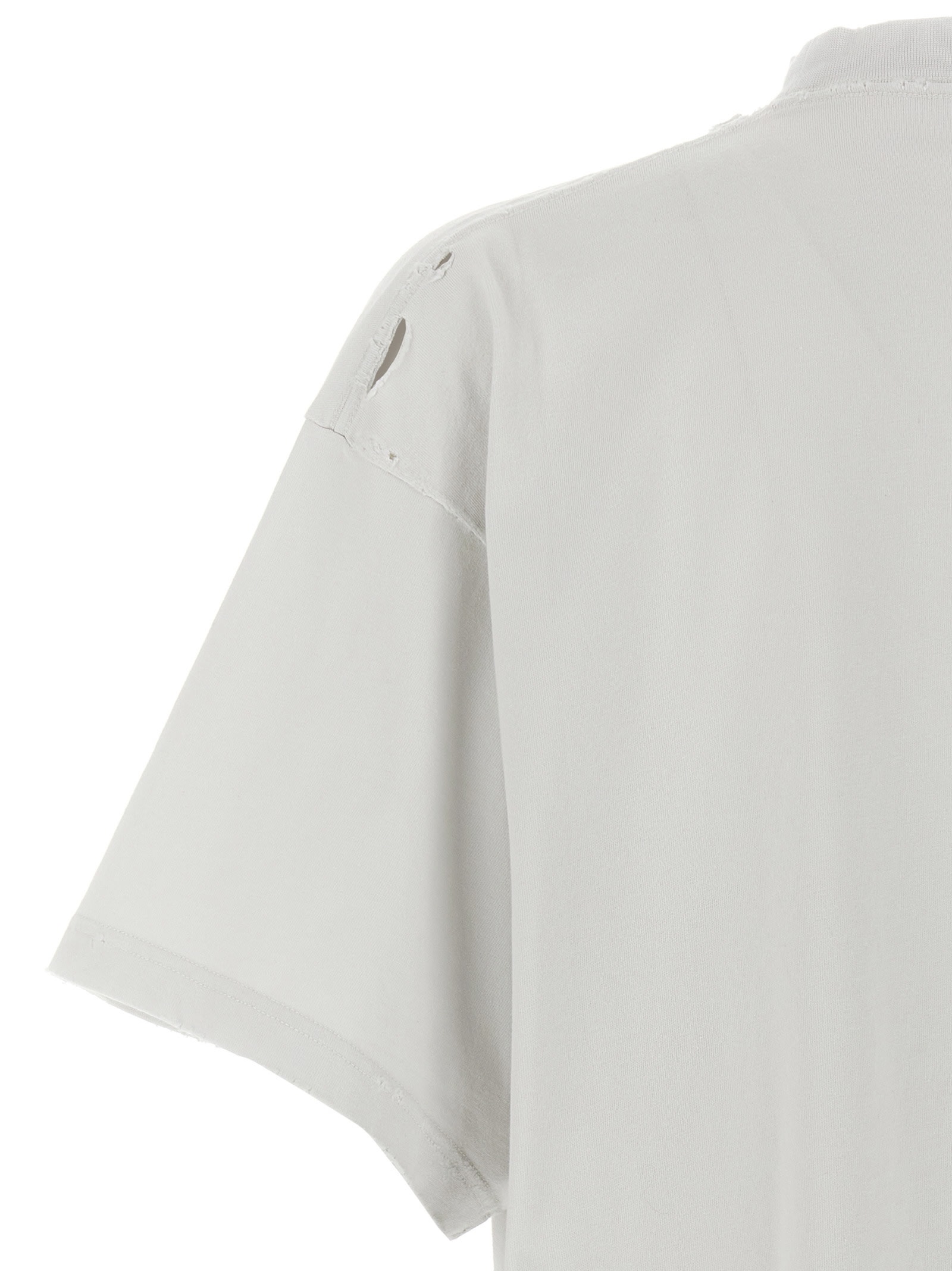 Balenciaga Grey 3b Liquefied Oversized T-shirt In White