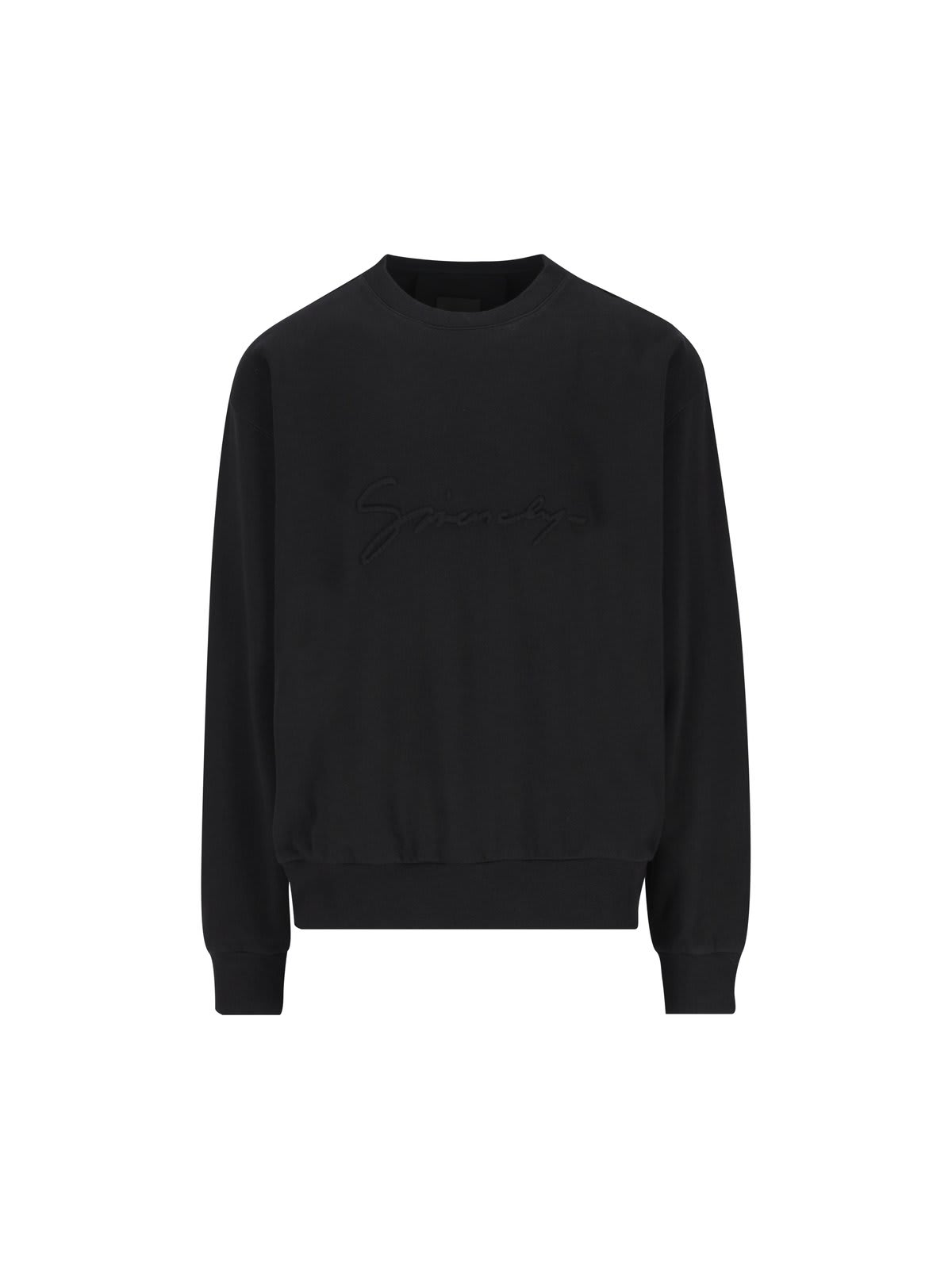 Shop Givenchy Logo Detailed Crewneck Sweatshirt In Black