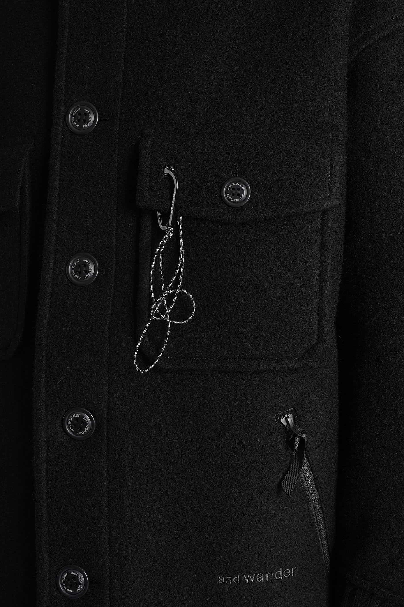 And Wander In Black Wool In Black