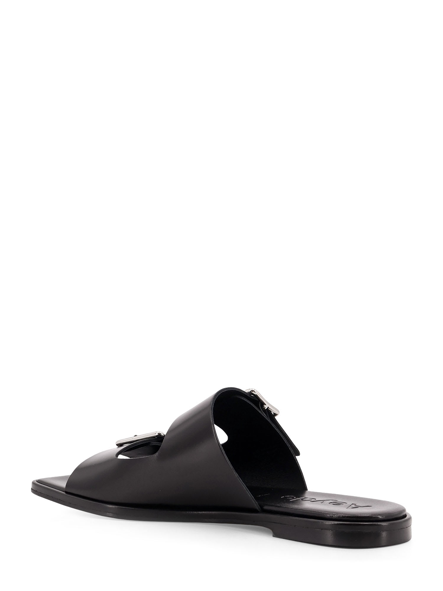 Aeyde Tonya Leather Double Strap Sandals In Brown