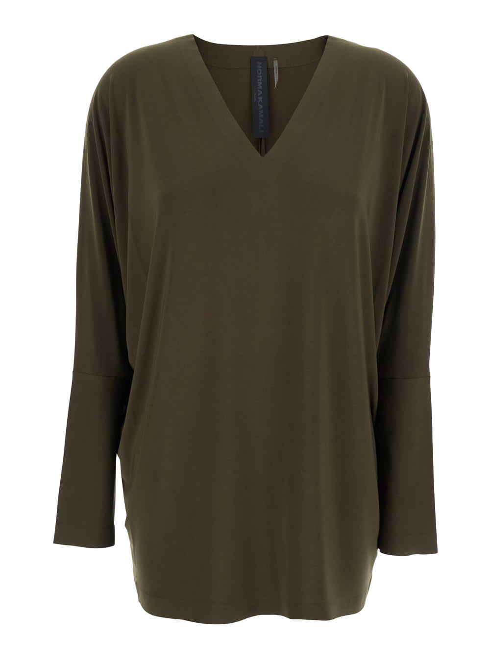 Norma Kamali *v Neck Dolman Top In Green