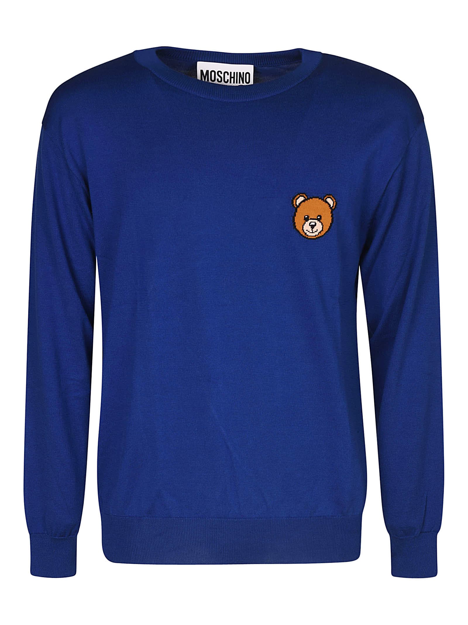 Moschino Bear Patched Ribbed Sweatshirt