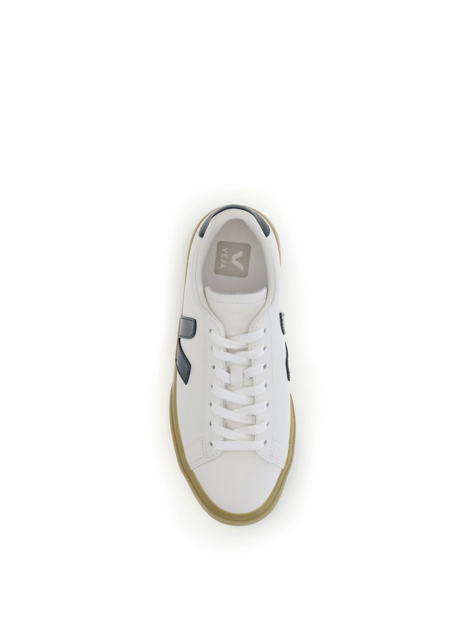 Veja Campo Leather White Nautico Natural Trainers In White