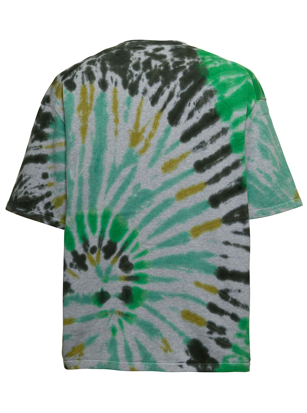 Shop Kenzo Man Cotton Tie Dye T-shirt With Tiger Print In Multicolor