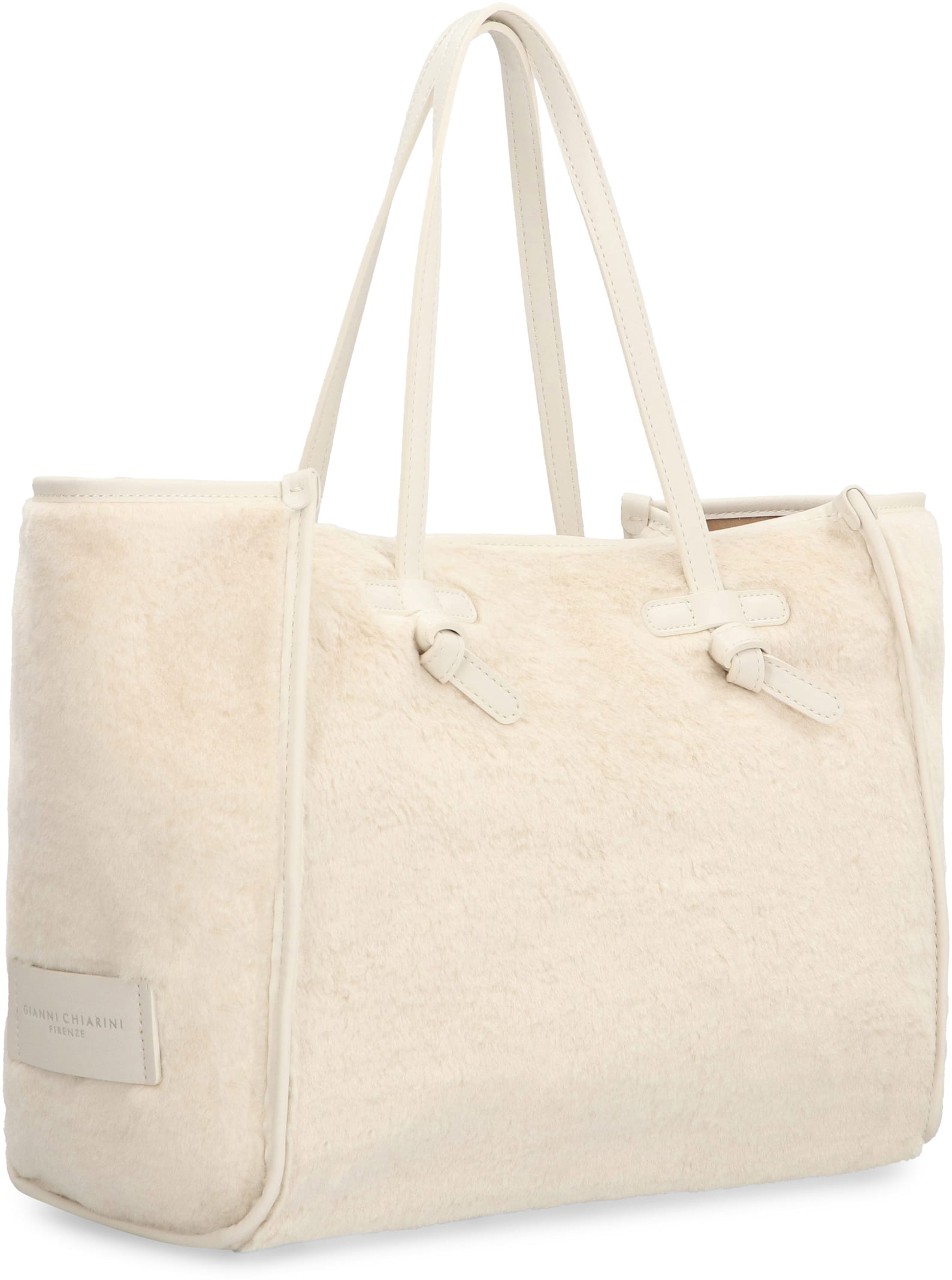 Shop Gianni Chiarini Marcella Faux Fur Tote In White