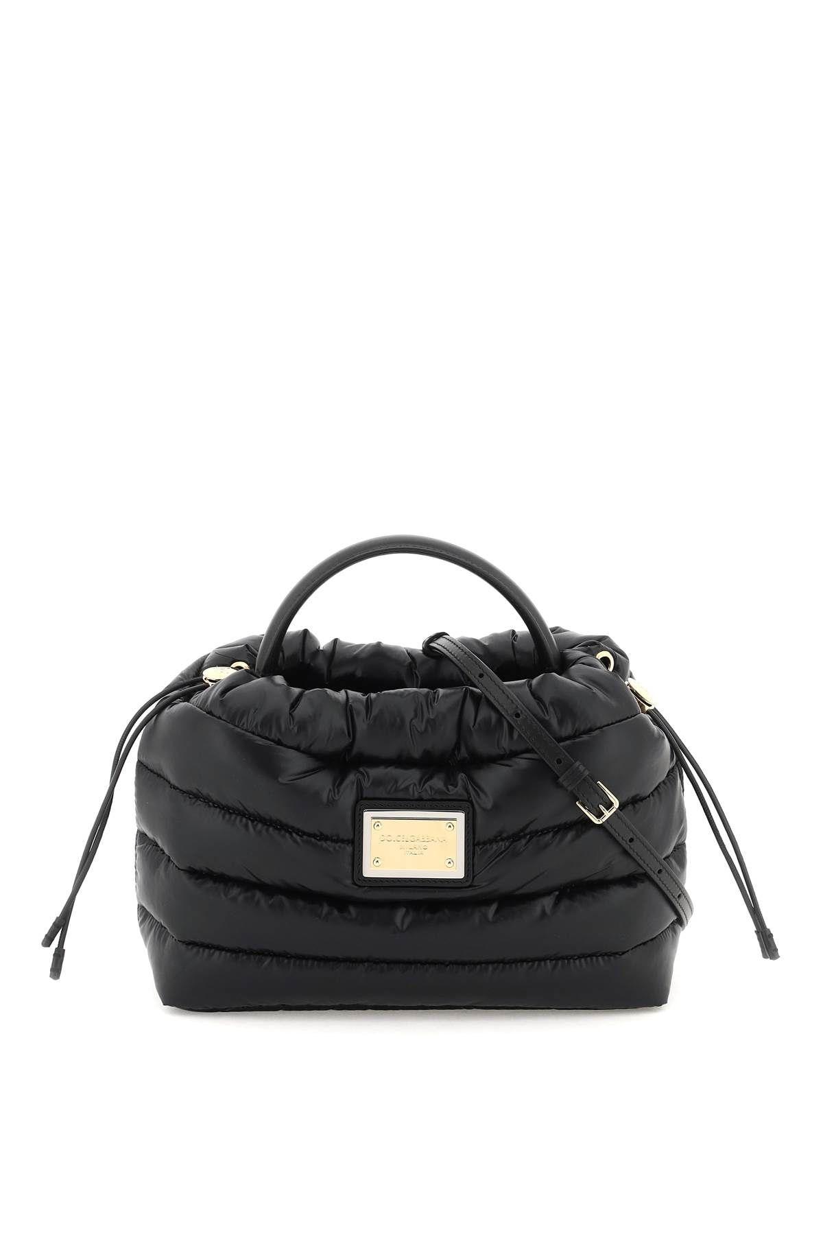 Dolce & Gabbana Leather And Nylon Cover Bag