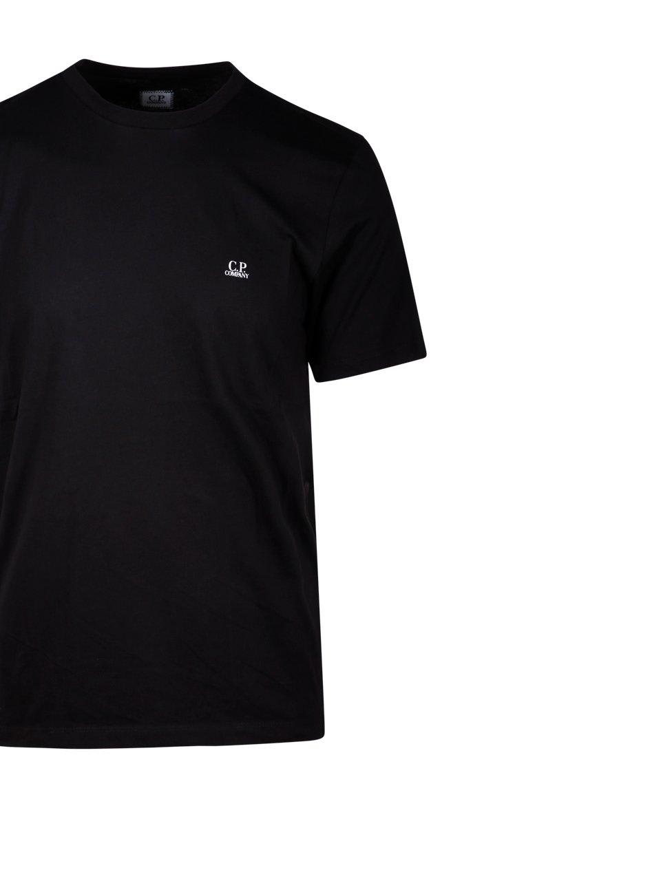 Shop C.p. Company Short-sleeved Round Neck T-shirt In Black
