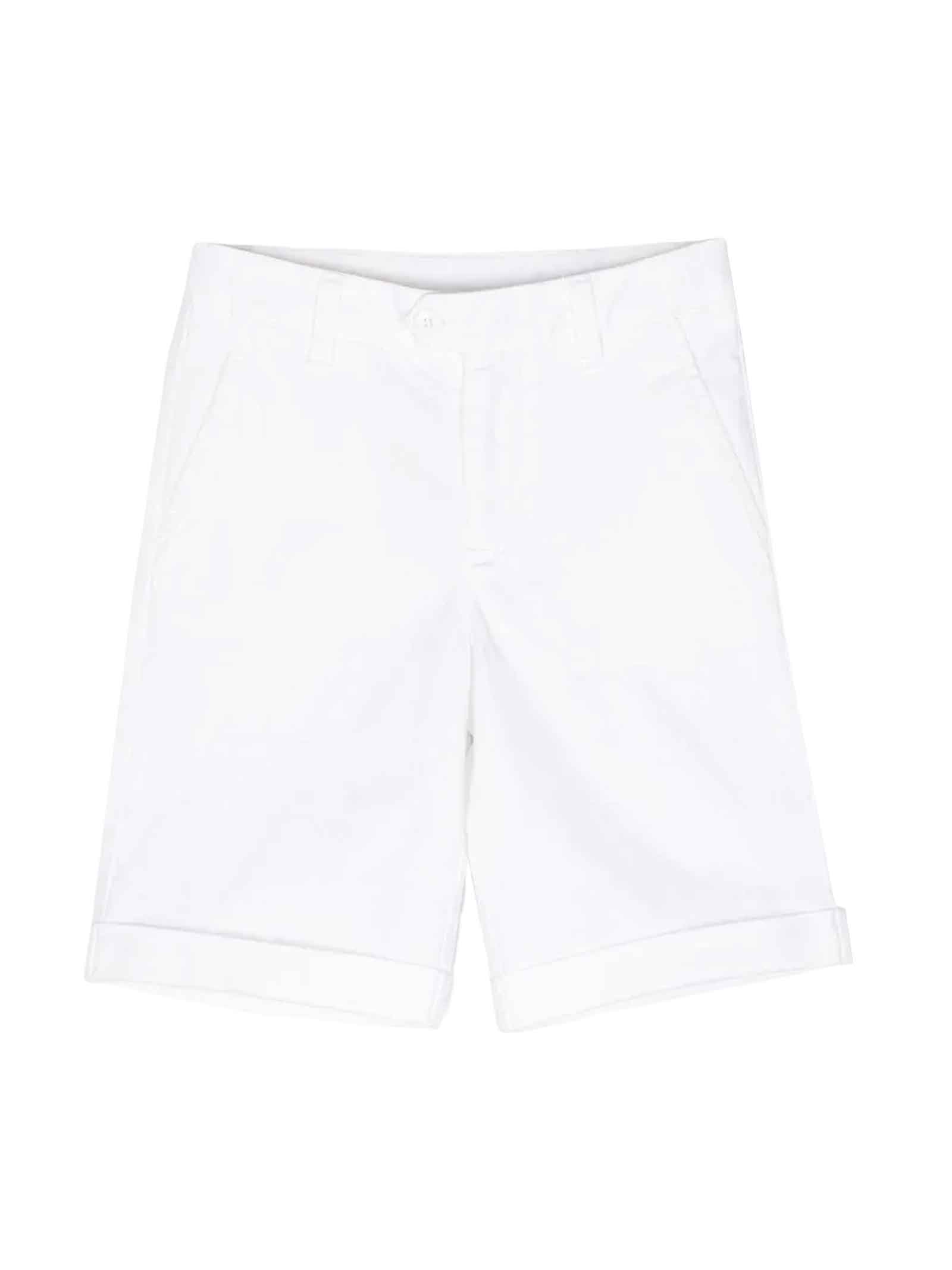 Shop Dondup White Shorts Boy In Bianco