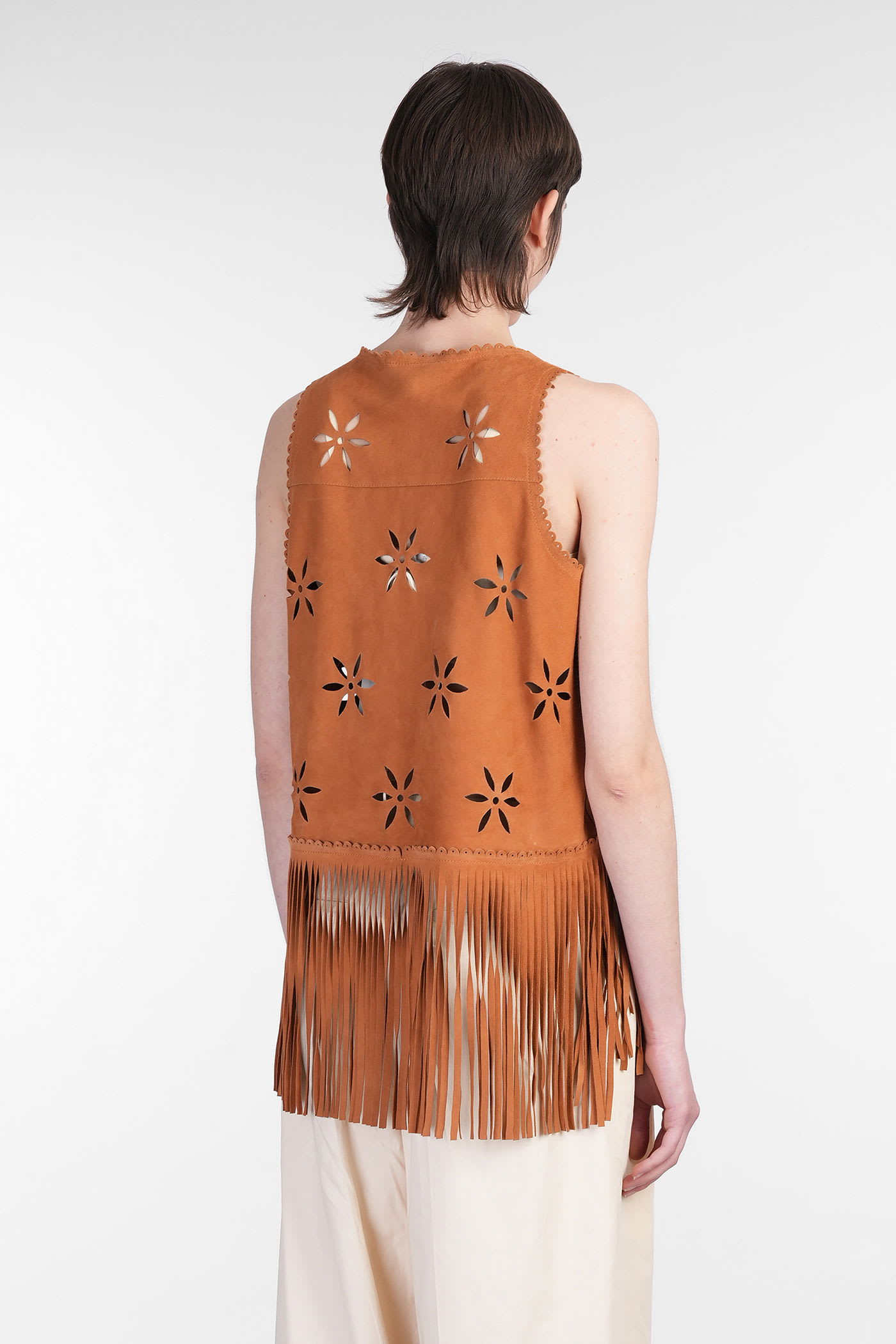 Antik Batik Tya Vest In Leather Color Leather