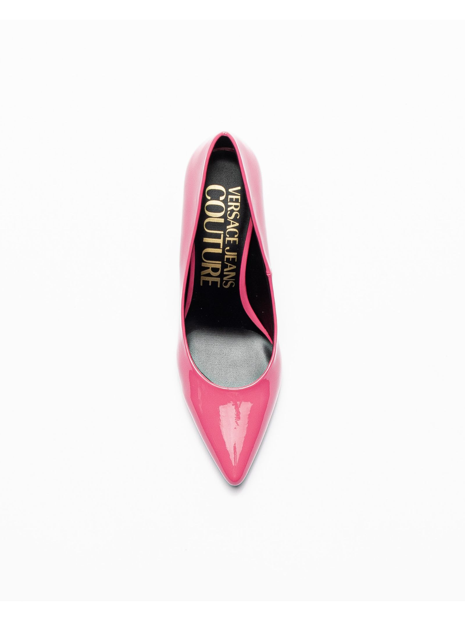 Versace Jeans Couture 90mm Faux-leather Pumps In Crimson