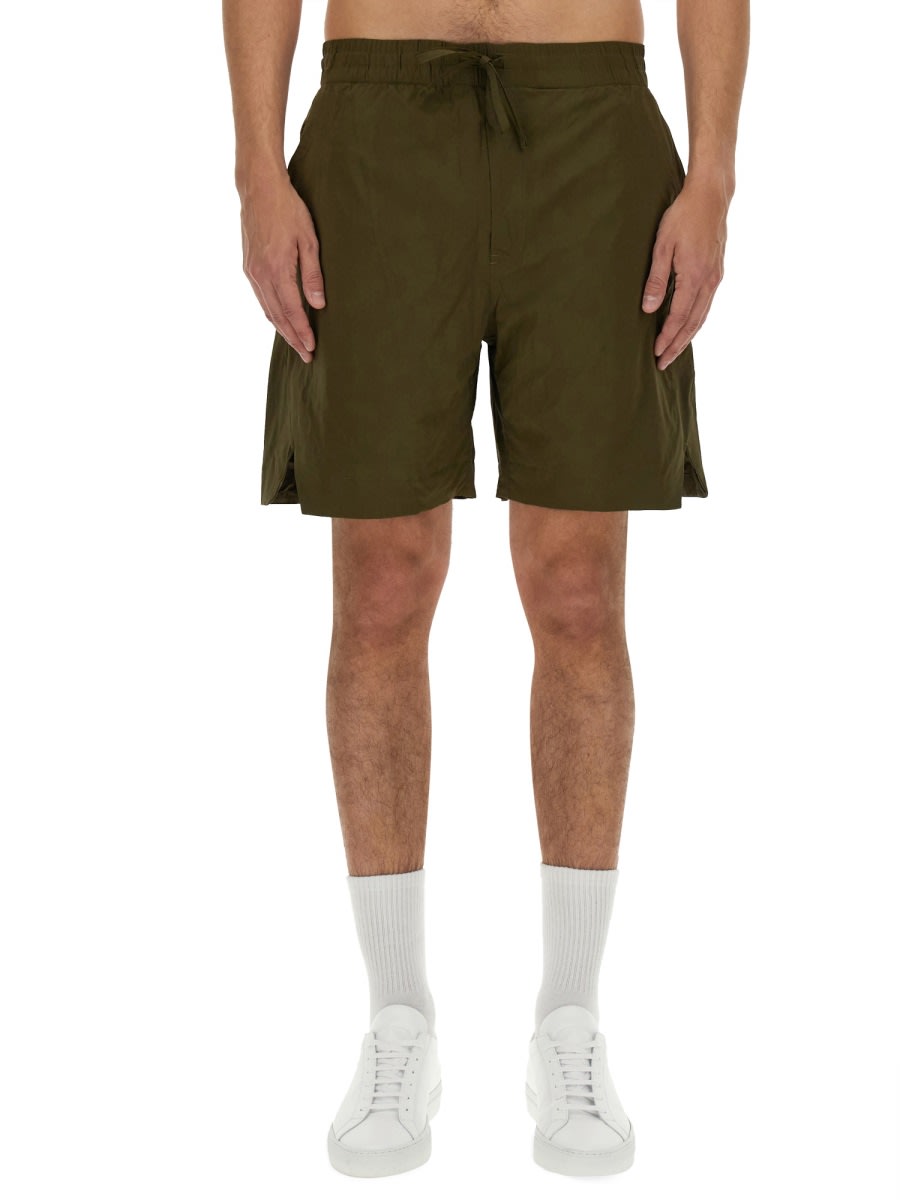 Shop Canada Goose Nylon Bermuda Shorts In Green