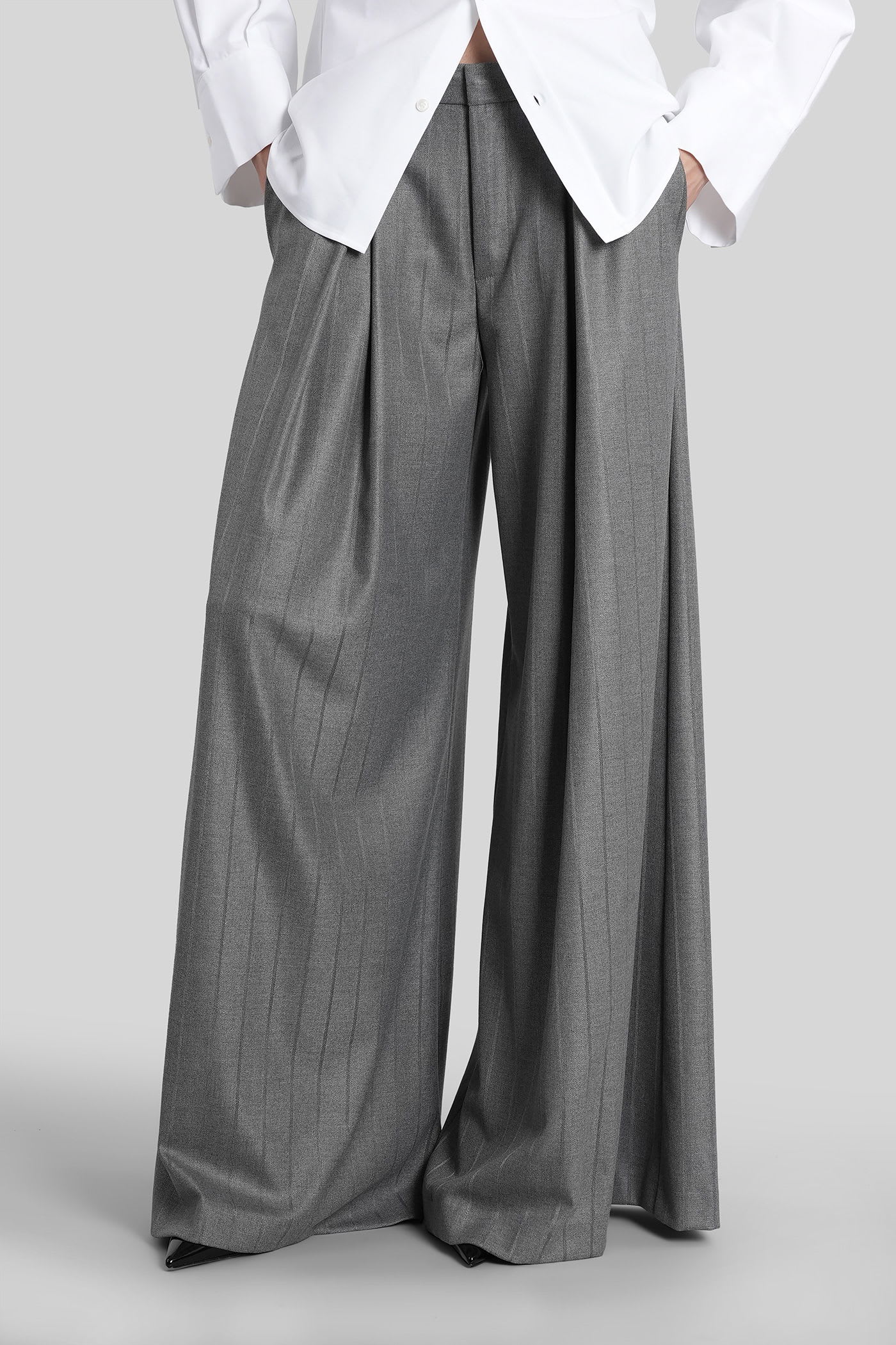 The Andamane Tara Pants In Grey Polyester In Gray