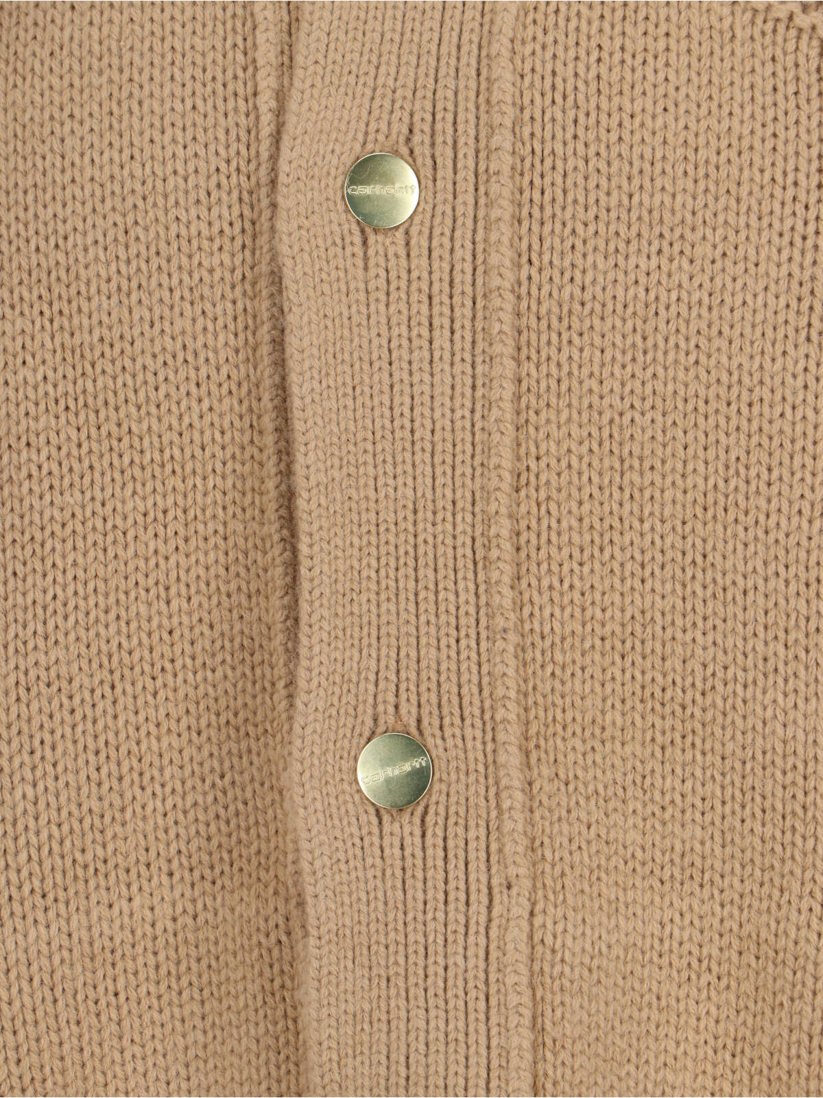 Carhartt Collared Crewneck Sweater Front Pockets In Brown