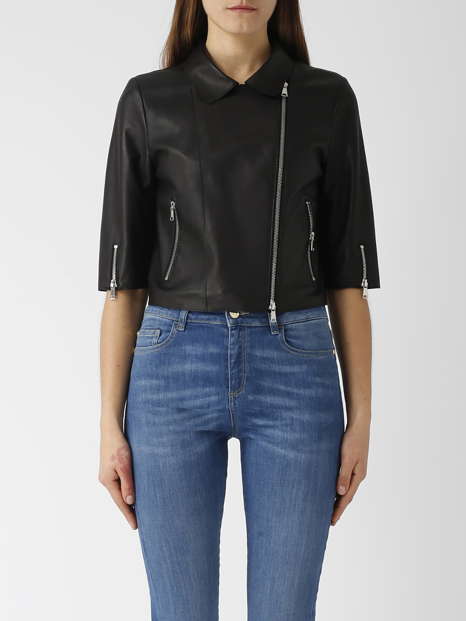 Shop The Jackie Leather Coco Leather Jacket In Nero
