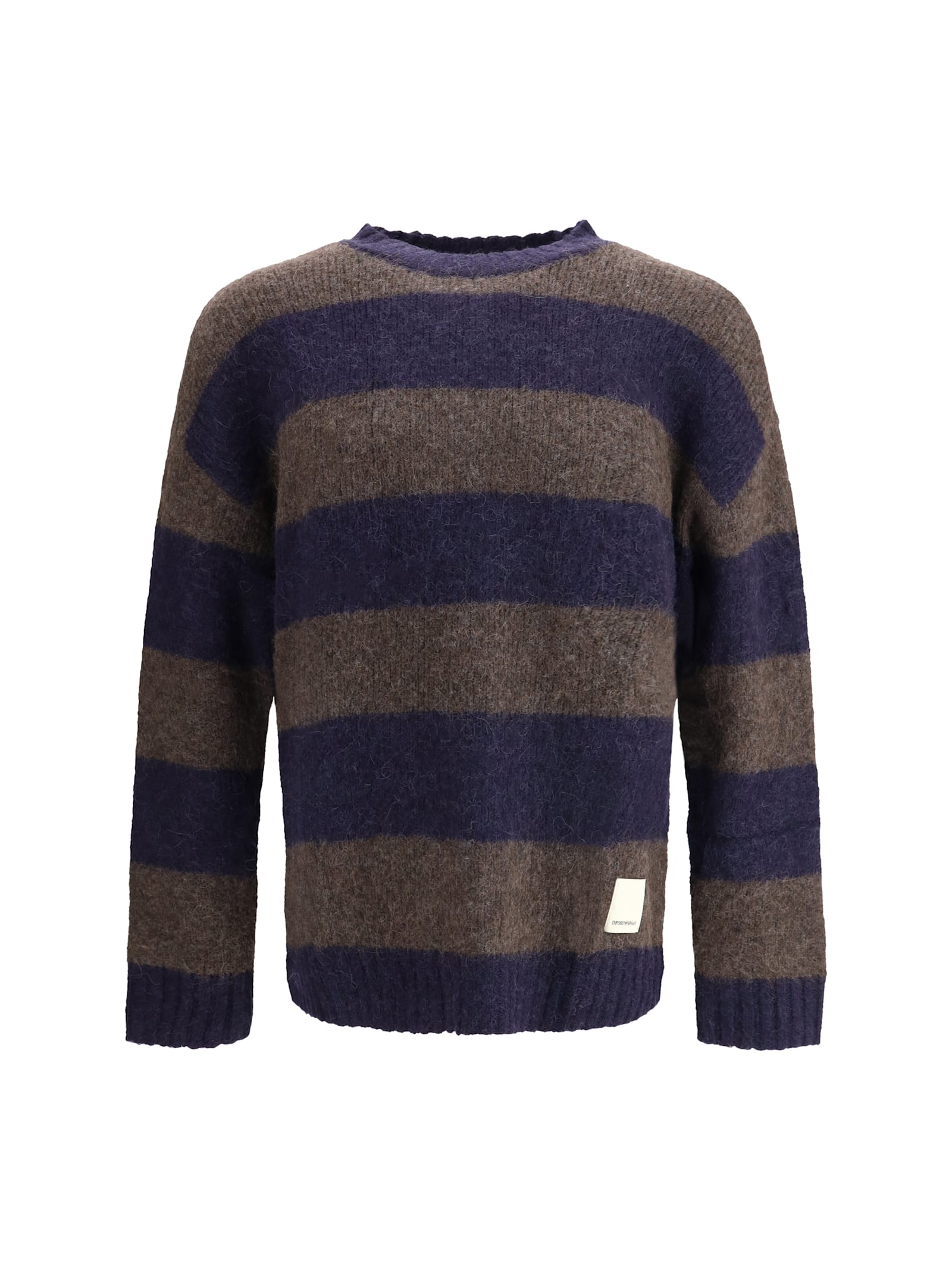 Emporio Armani Striped Sweater In Multi