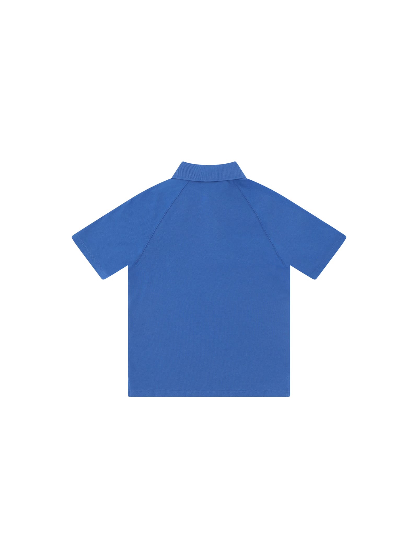Shop Gucci Polo Shirt For Boy In Avio/mix