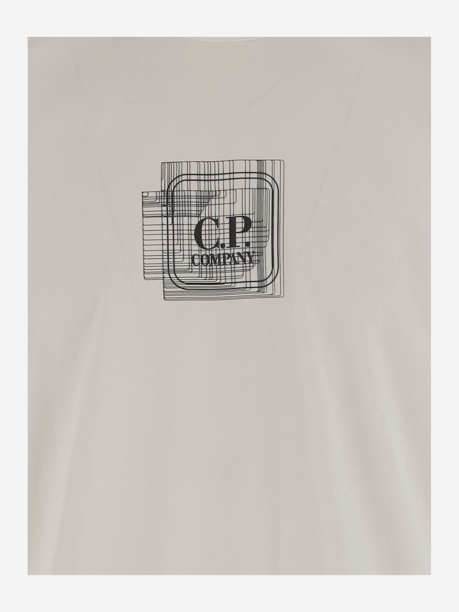 C.P. COMPANY COTTON T-SHIRT WITH LOGO PRINT