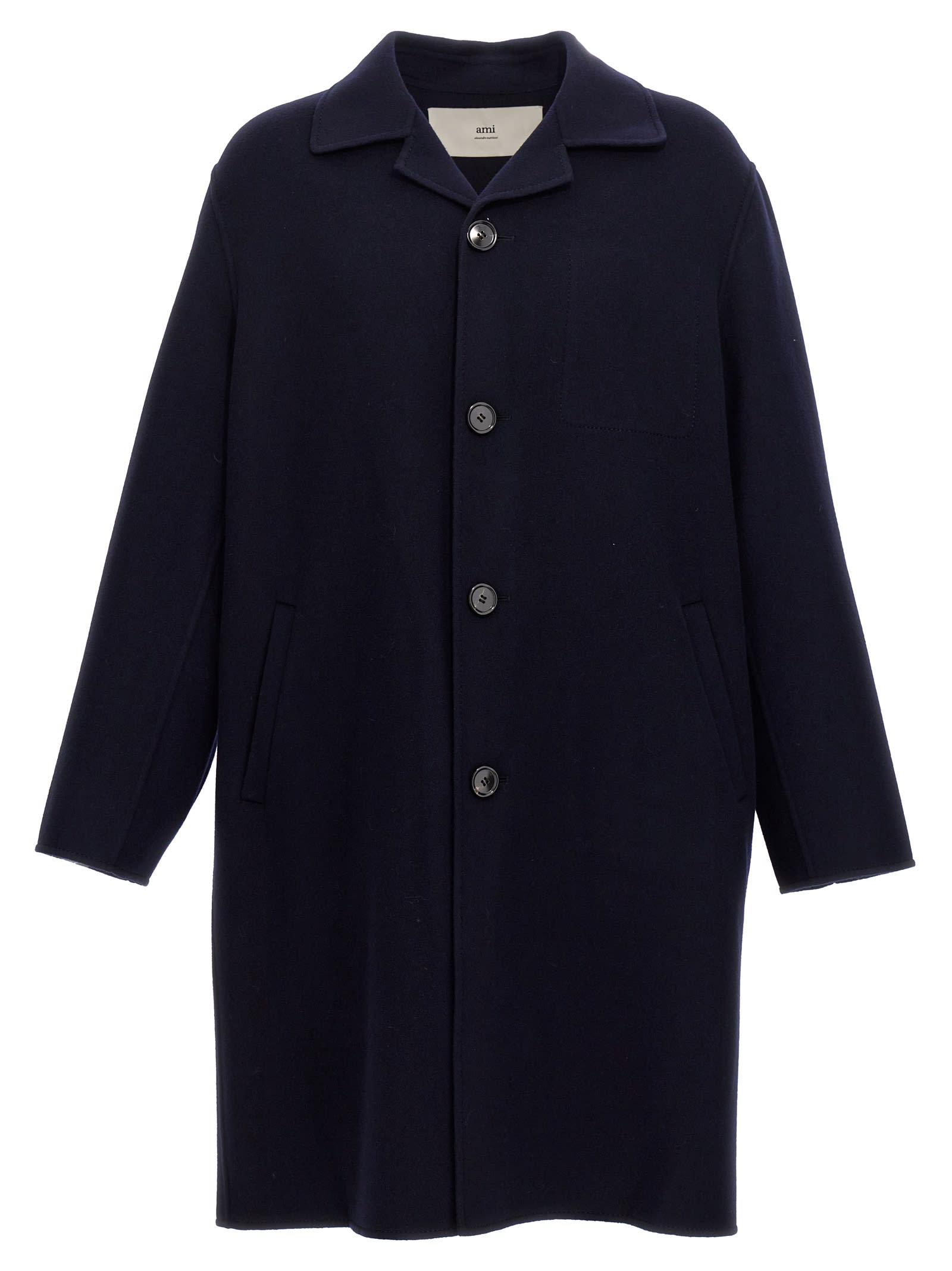 Shop Ami Alexandre Mattiussi Car Coat In Blue