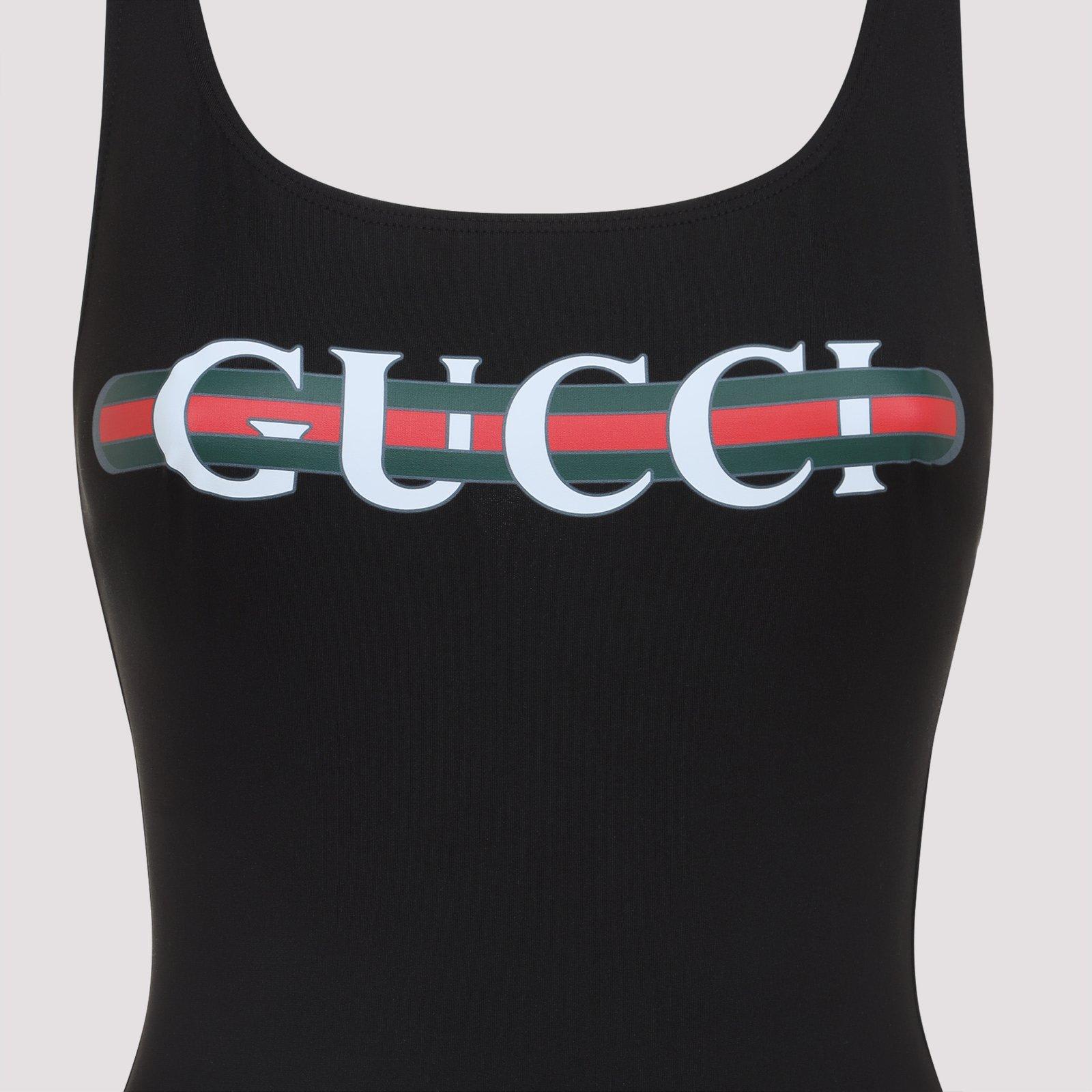 GUCCI PRINTED SPARKLING JERSEY SWIMSUIT