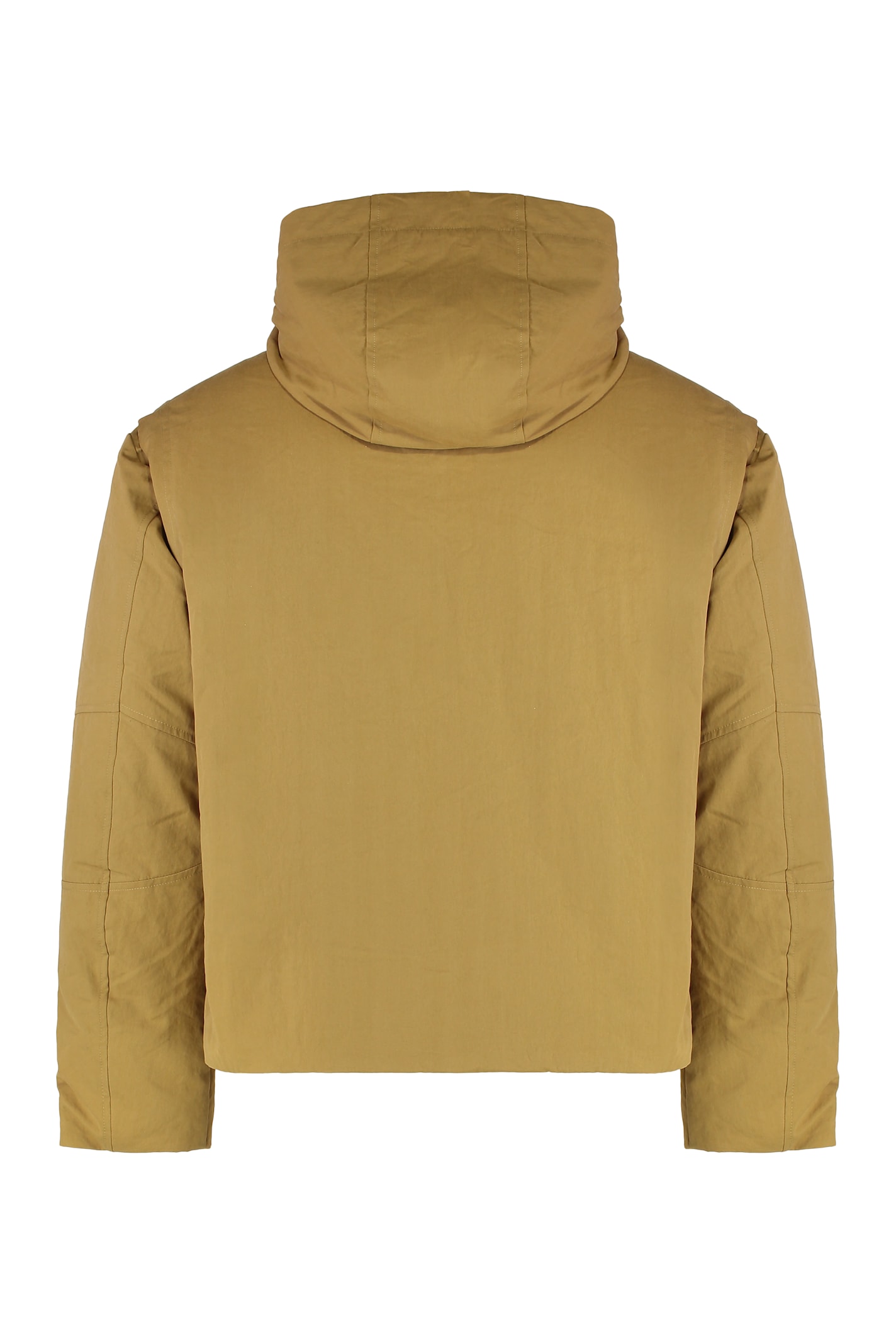 K-way Short Parka Guillermo With Hood In Brown