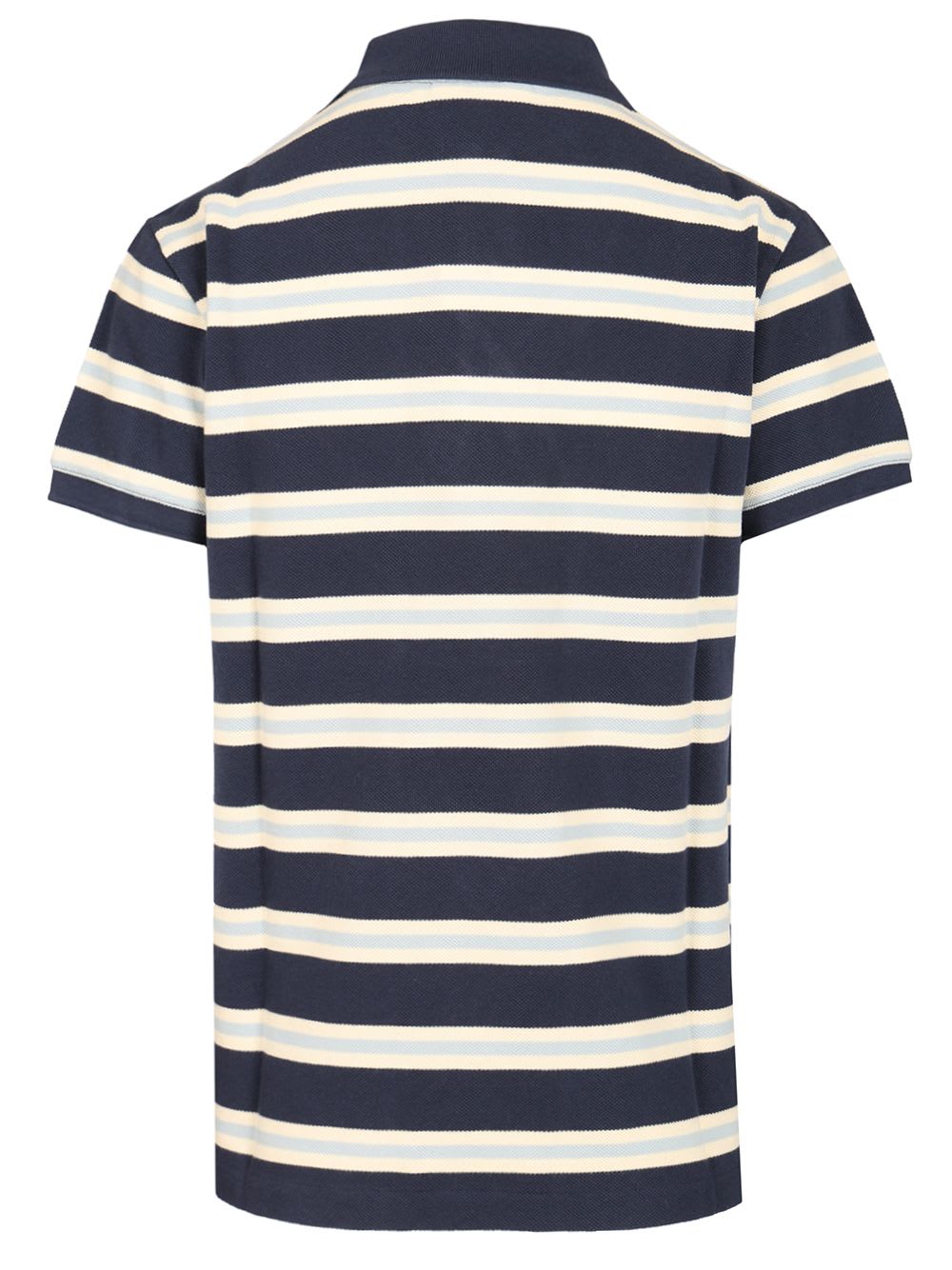 Shop Maison Kitsuné Polo With Multi Stripes Motif