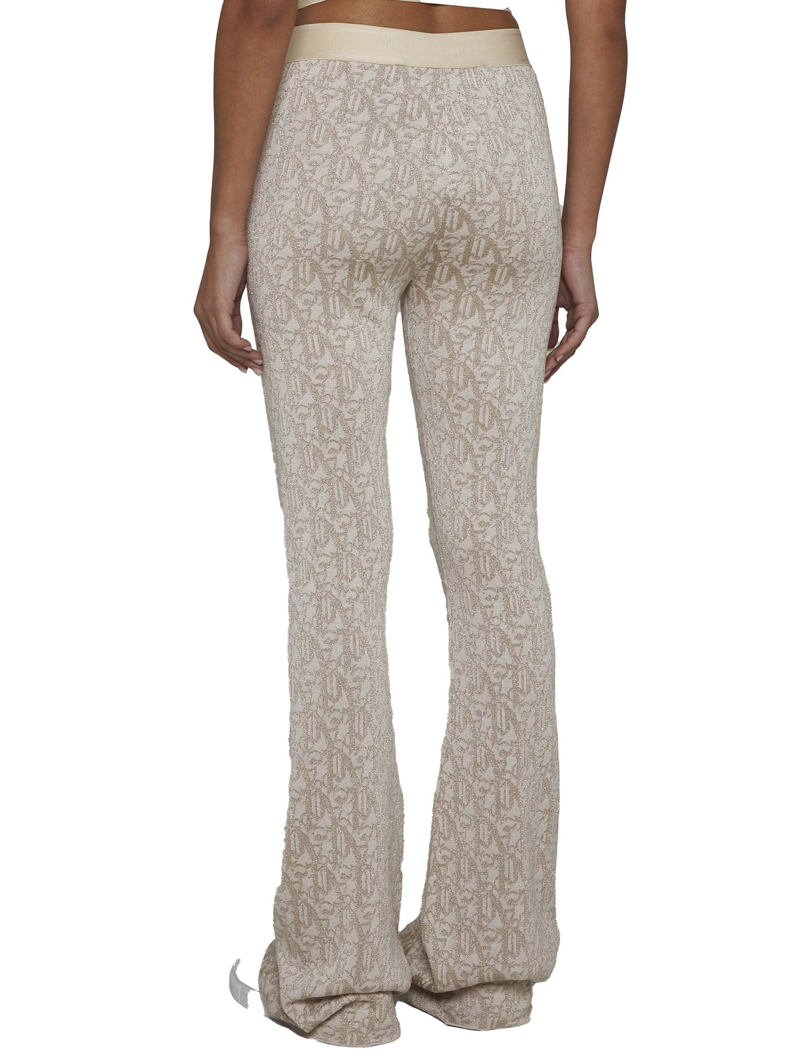 Shop Palm Angels Pants In Off White Beige