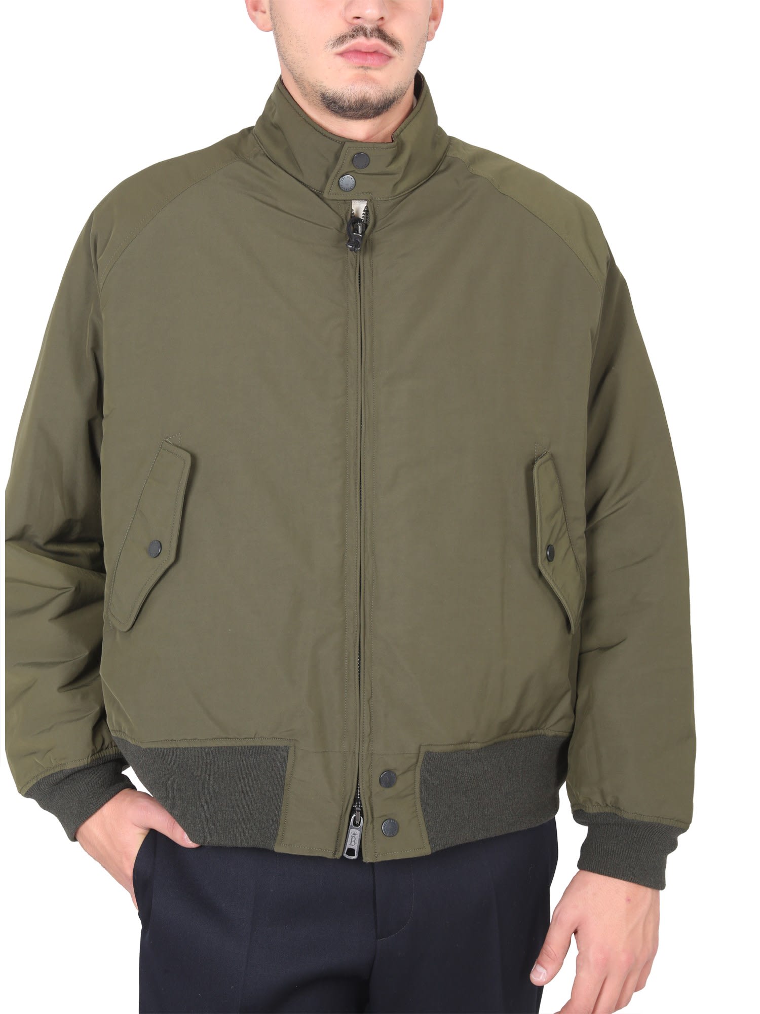 Baracuta Jacket With Zip In Verde | ModeSens