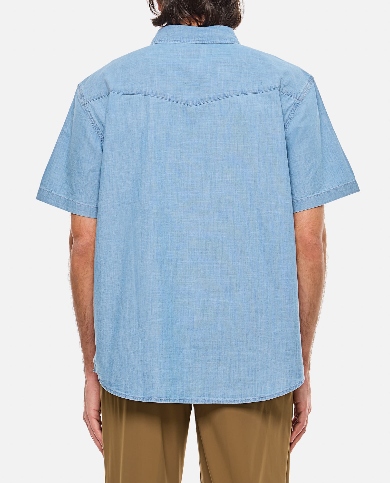 Levi's Short Sleeves Relaxed Fit Western In Clear Blue
