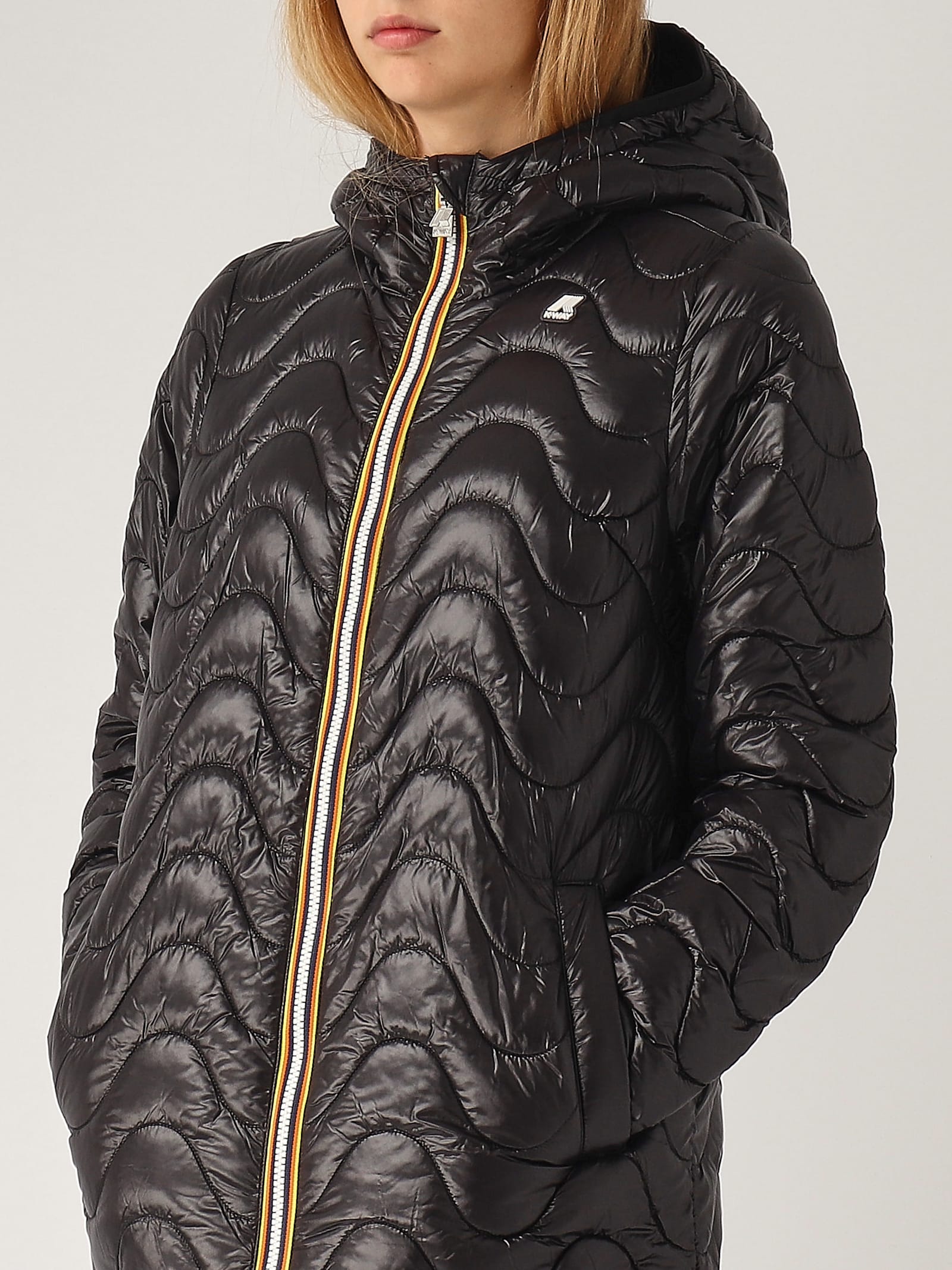 Shop K-way Sophie Quilted Warm Jacket In Nero