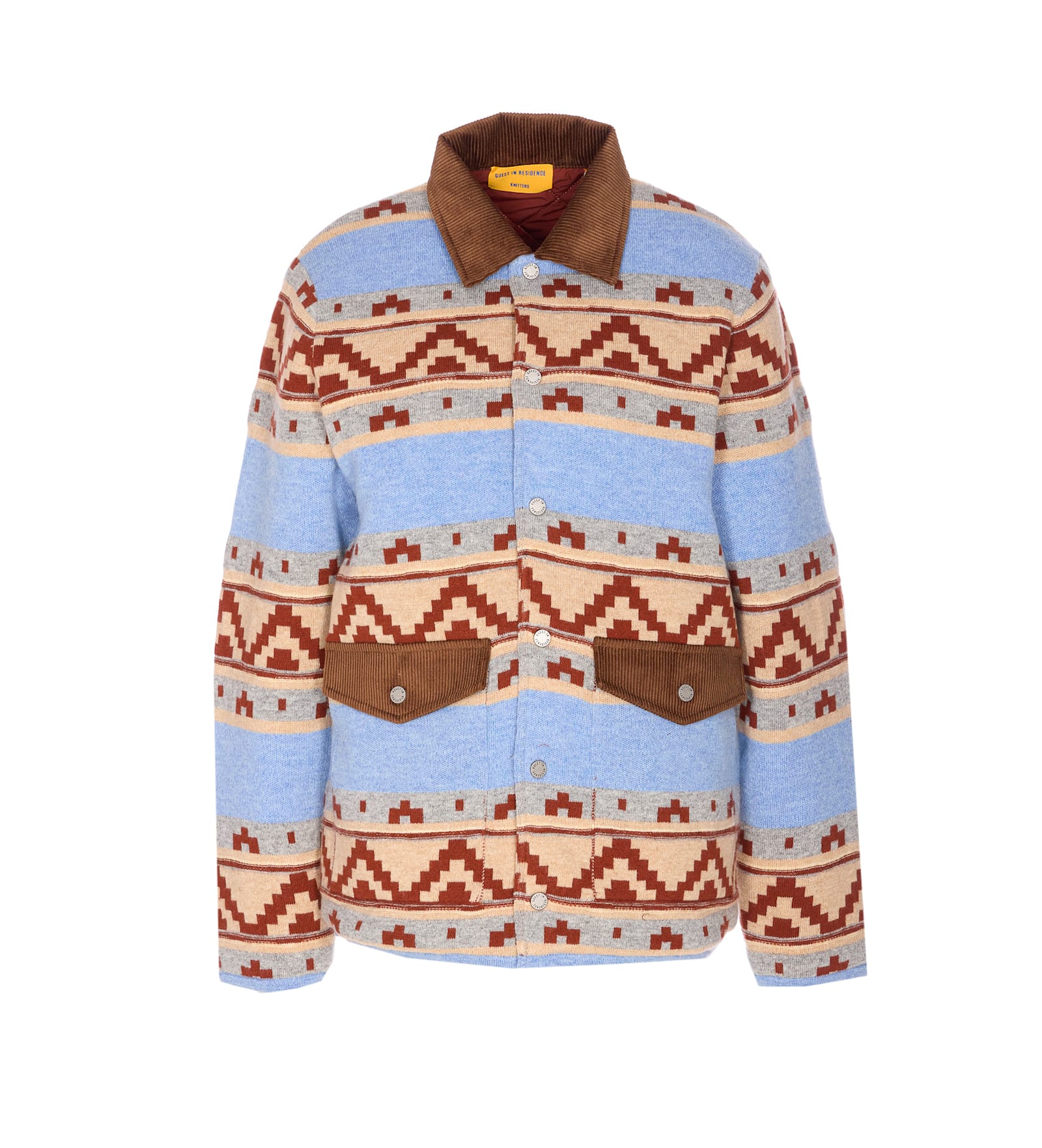 Guest In Residence Western Industry Quilted Wool And Cashmere-blend Jacket In Multi