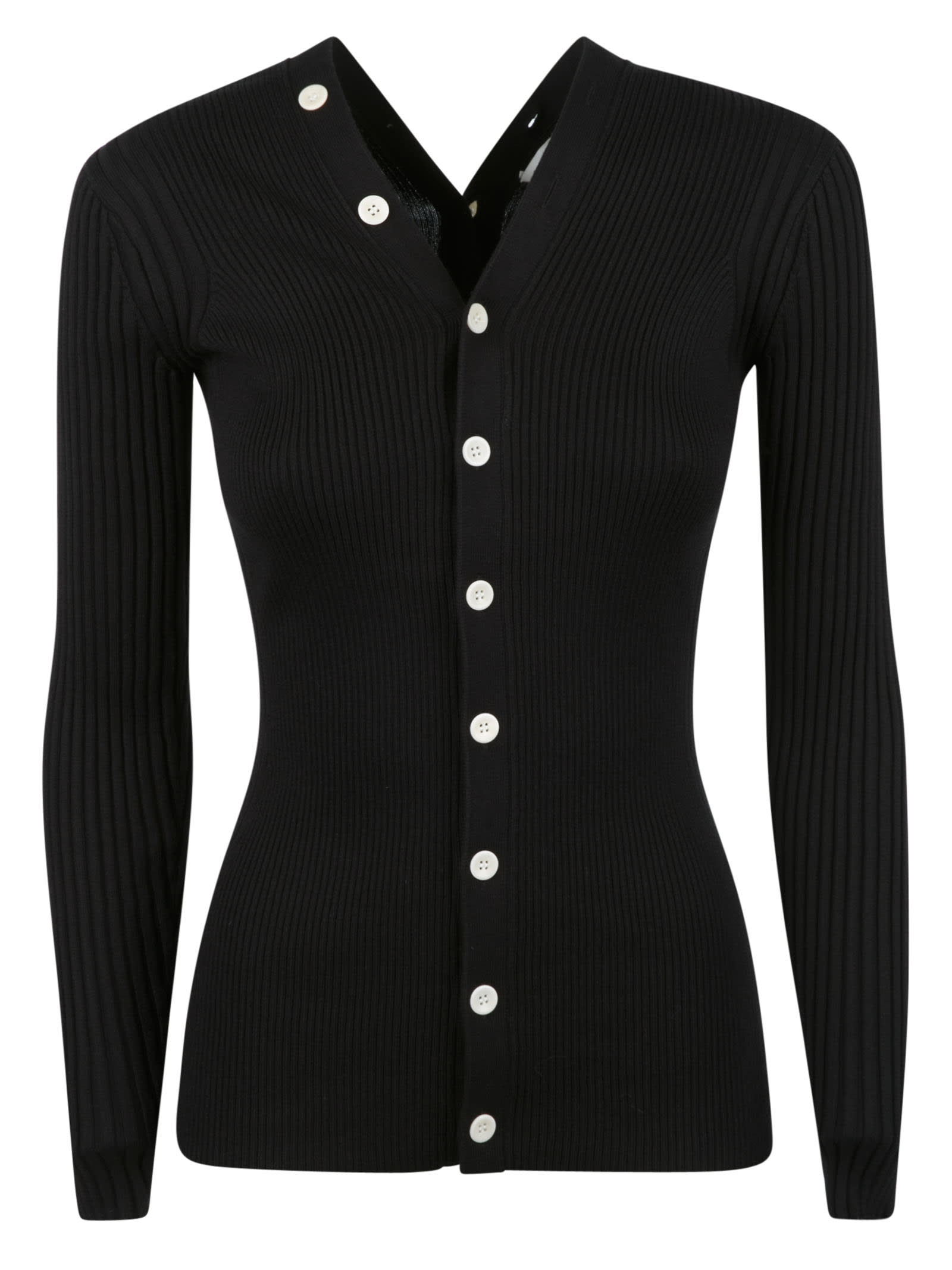 Proenza Schouler Ribbed Fitted Cardigan