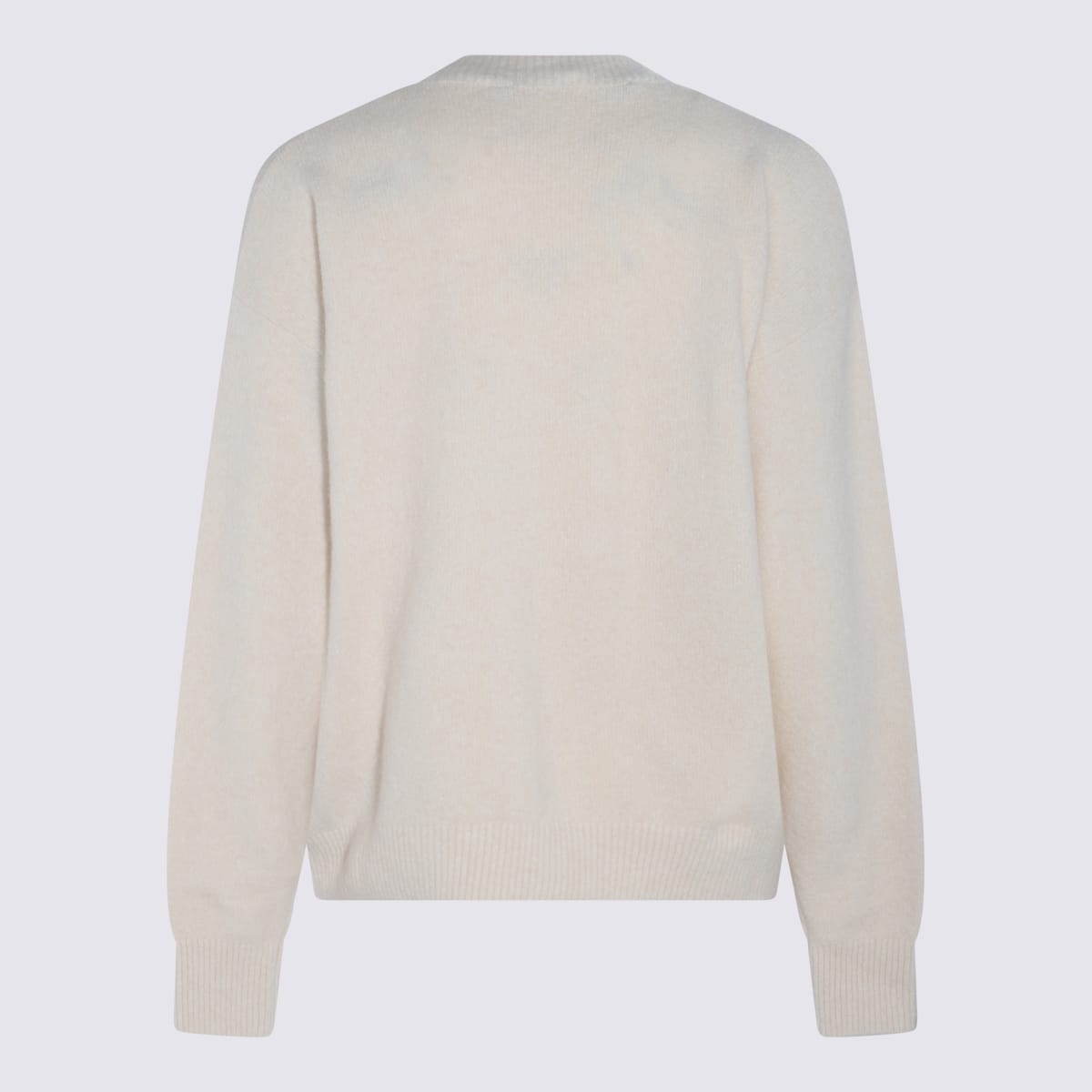 Shop Palm Angels White Wool Bloend Sweater