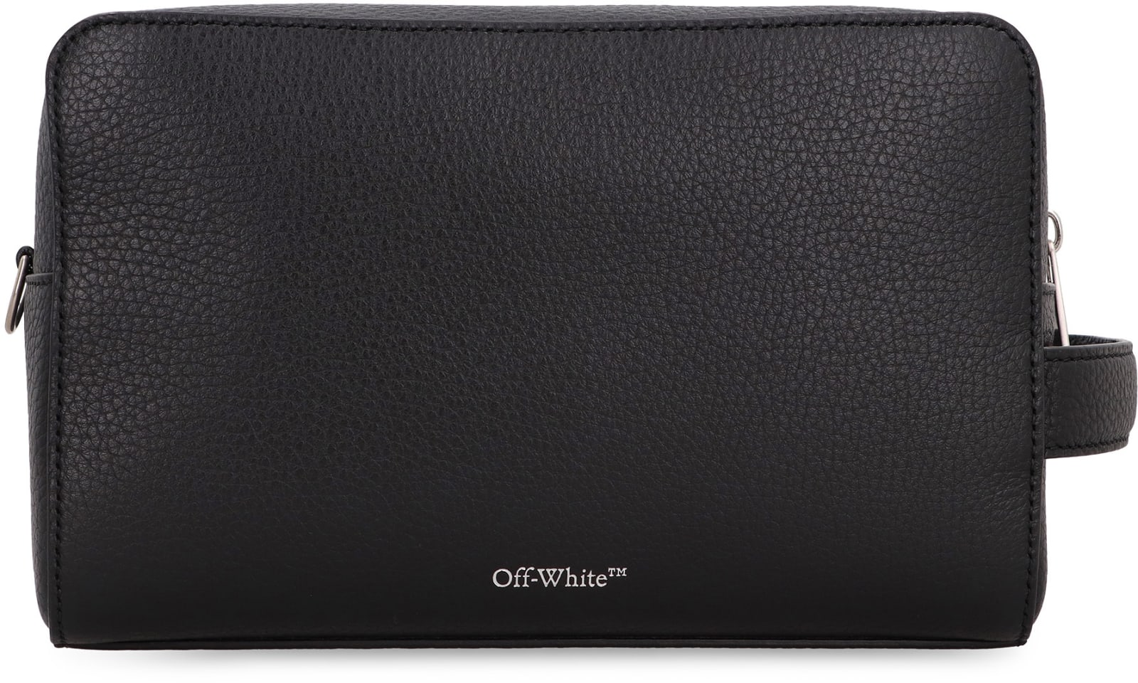 Off-white Leather Pouch In Black