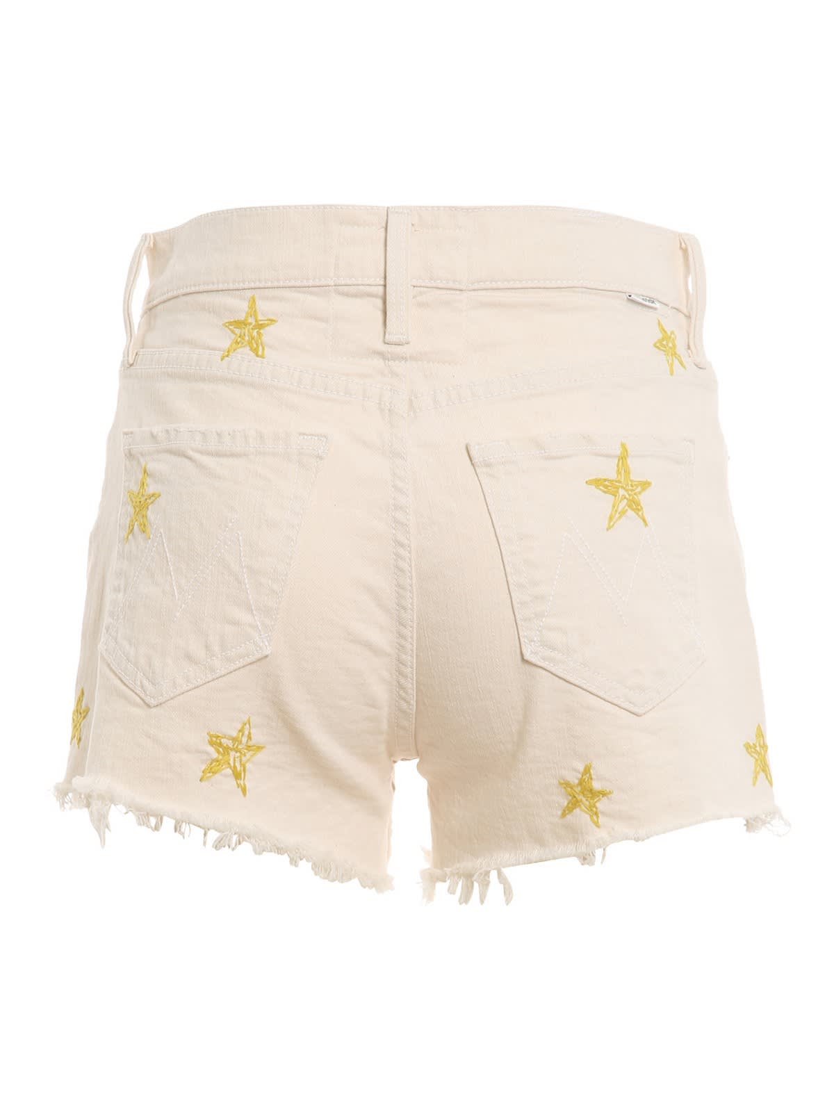 Shop Mother Shorts White