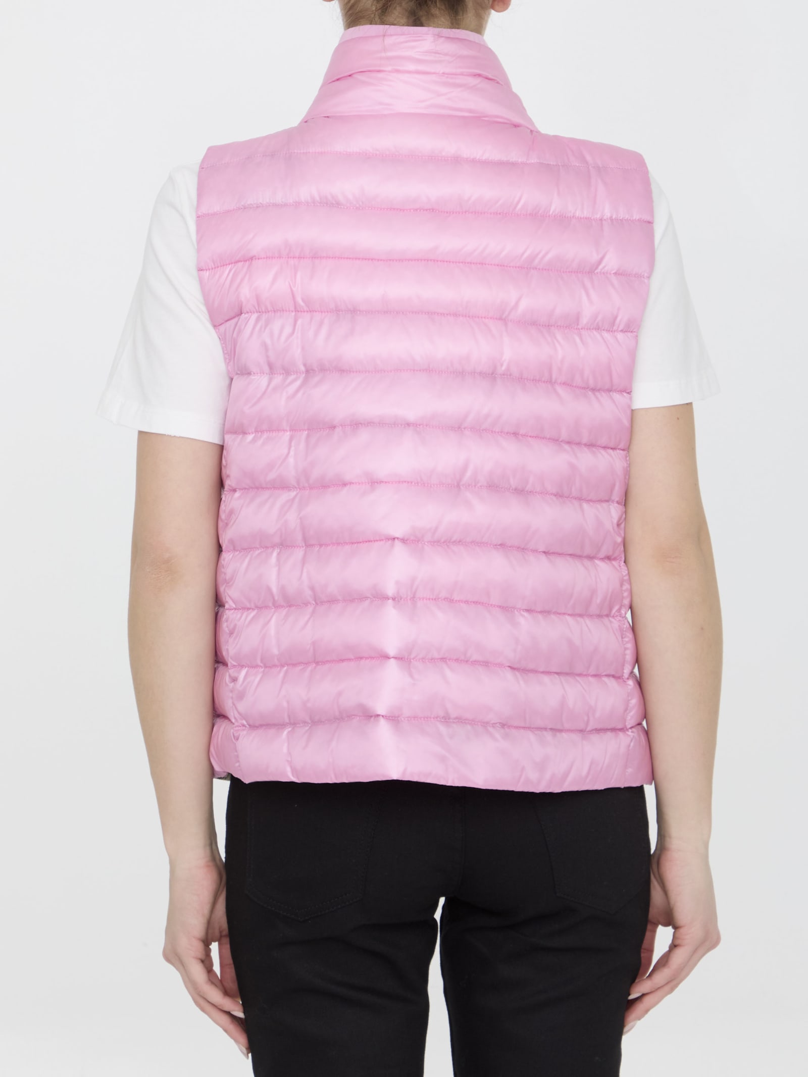 Shop Herno Hooded Padded Vest In C