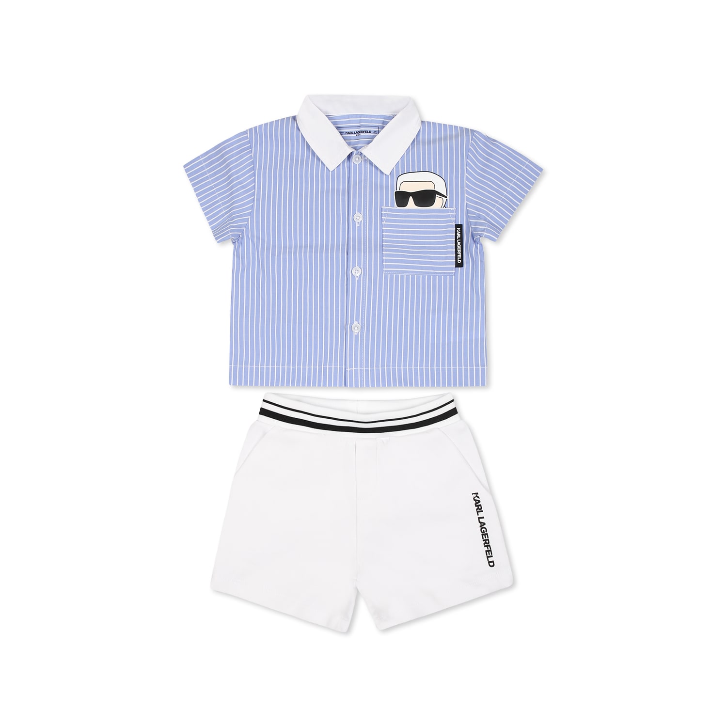 KARL LAGERFELD MULTICOLOR SUIT FOR BABY BOY WITH KARL LAGERFELD PRINT