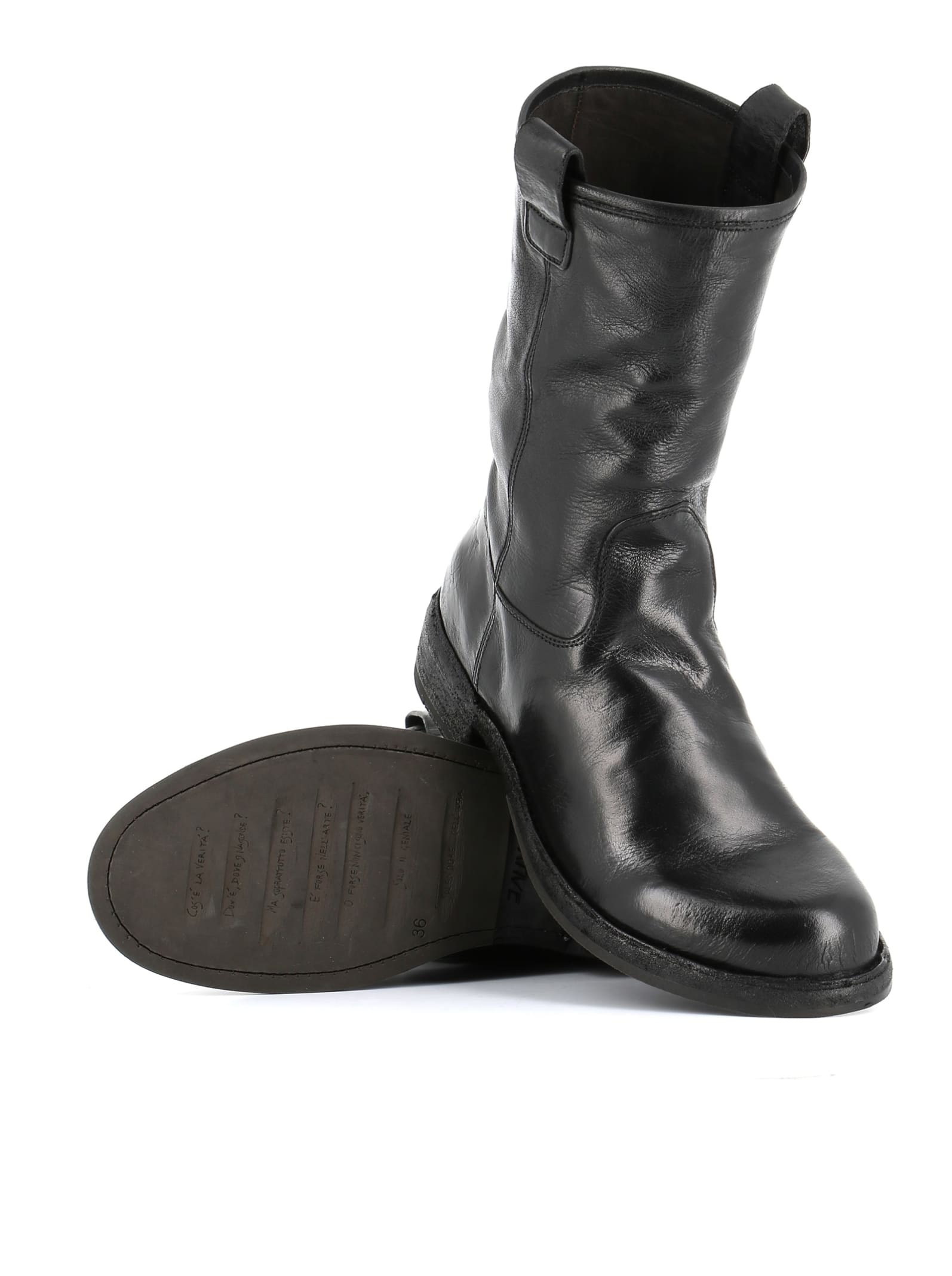 black soft leather boots