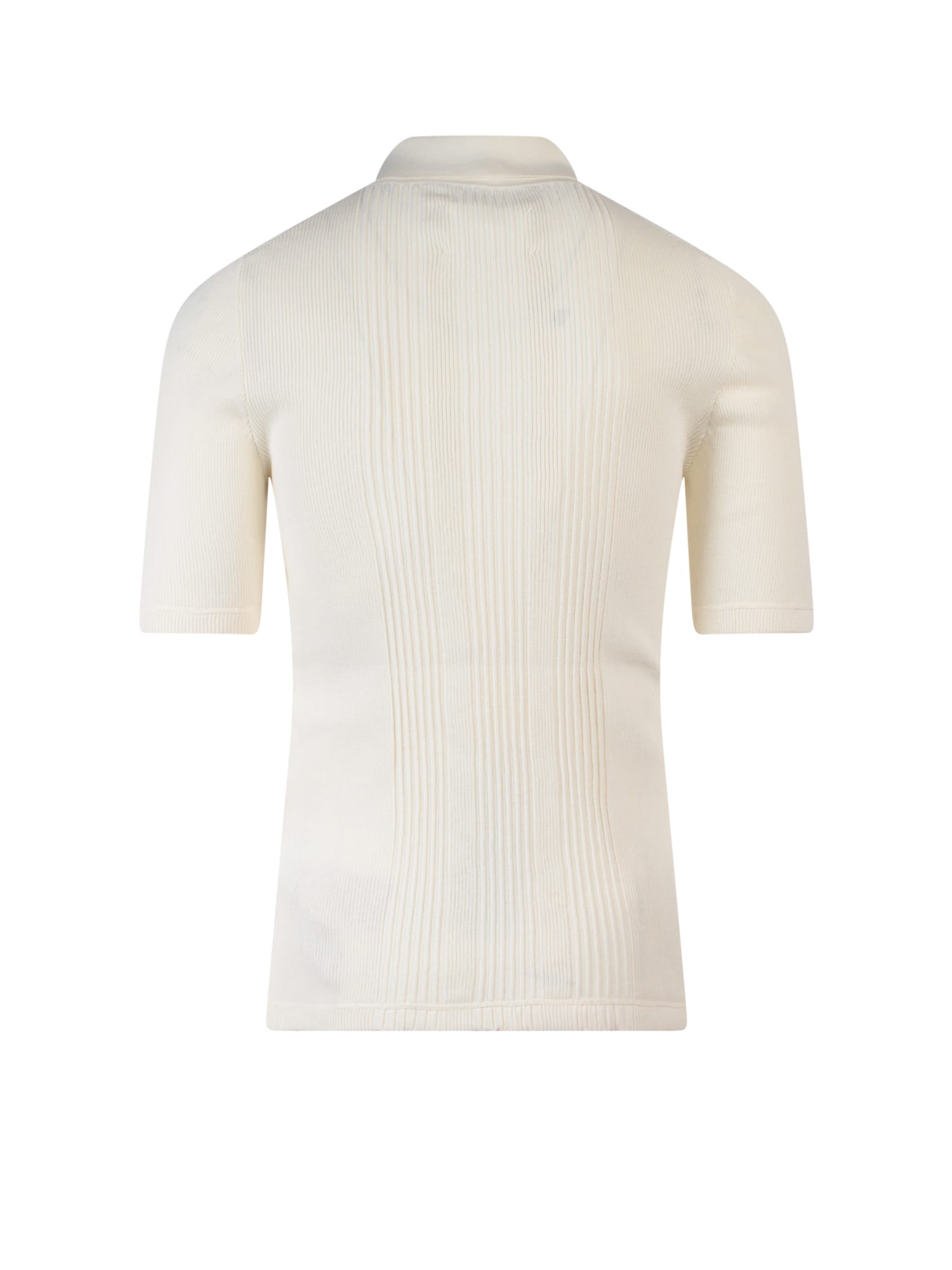 Shop Maison Margiela Cotton Polo Shirt In White