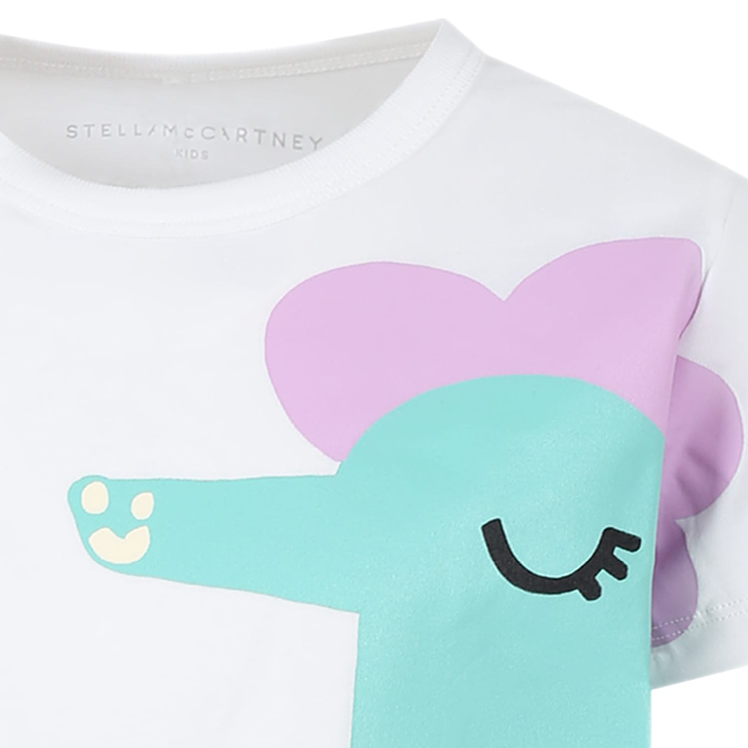 Shop Stella Mccartney White T-shirt For Girl With Seahorse