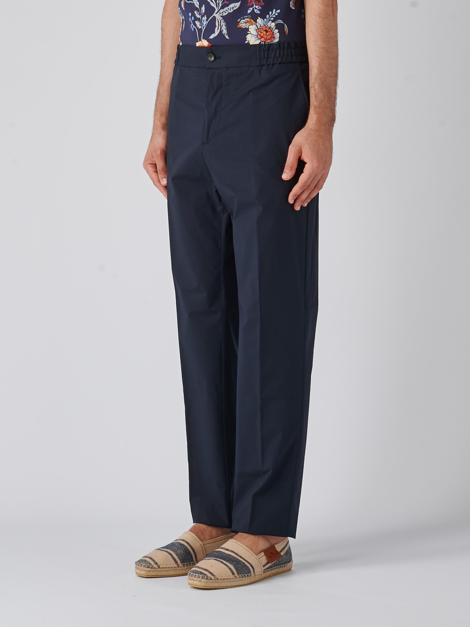 Shop Etro Trouser Jogger Trousers In Navy