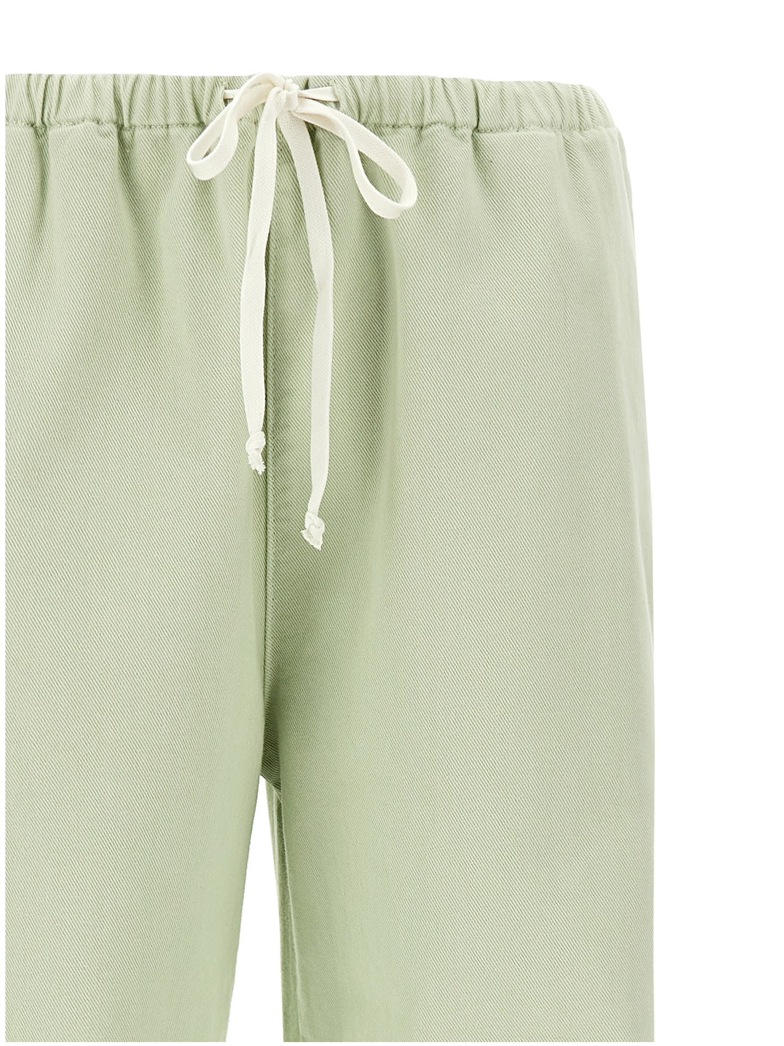 Shop Mm6 Maison Margiela Drawstring Pants In Green