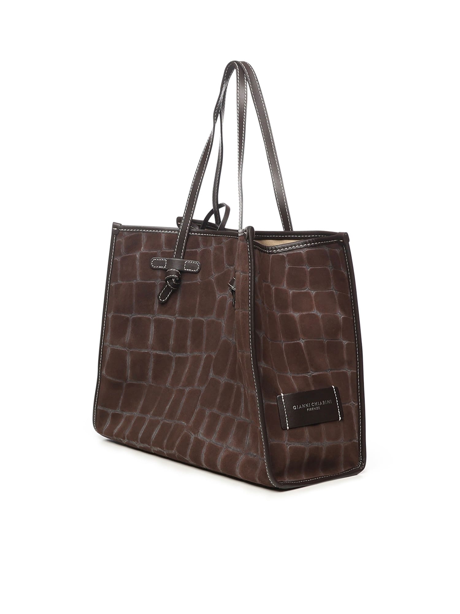 Gianni Chiarini Marcella Tote Bag In Brown