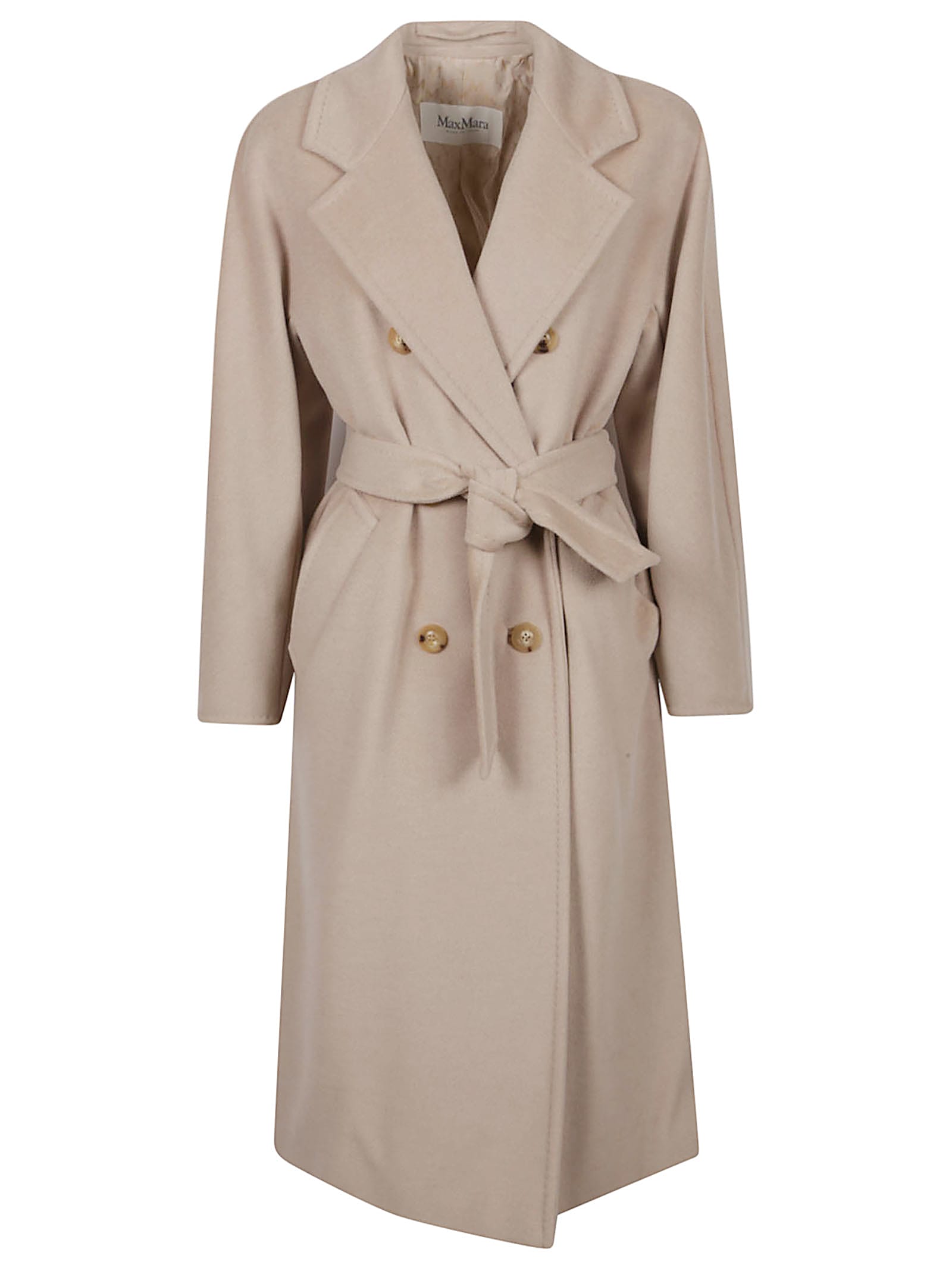 Max Mara Madame Wool And Cashmere Coat In Brown