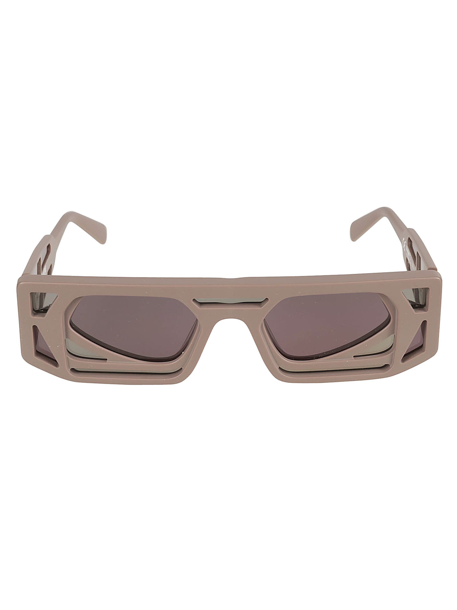 Kuboraum Thick Rectangle Sunglasses In Dtp 2grey