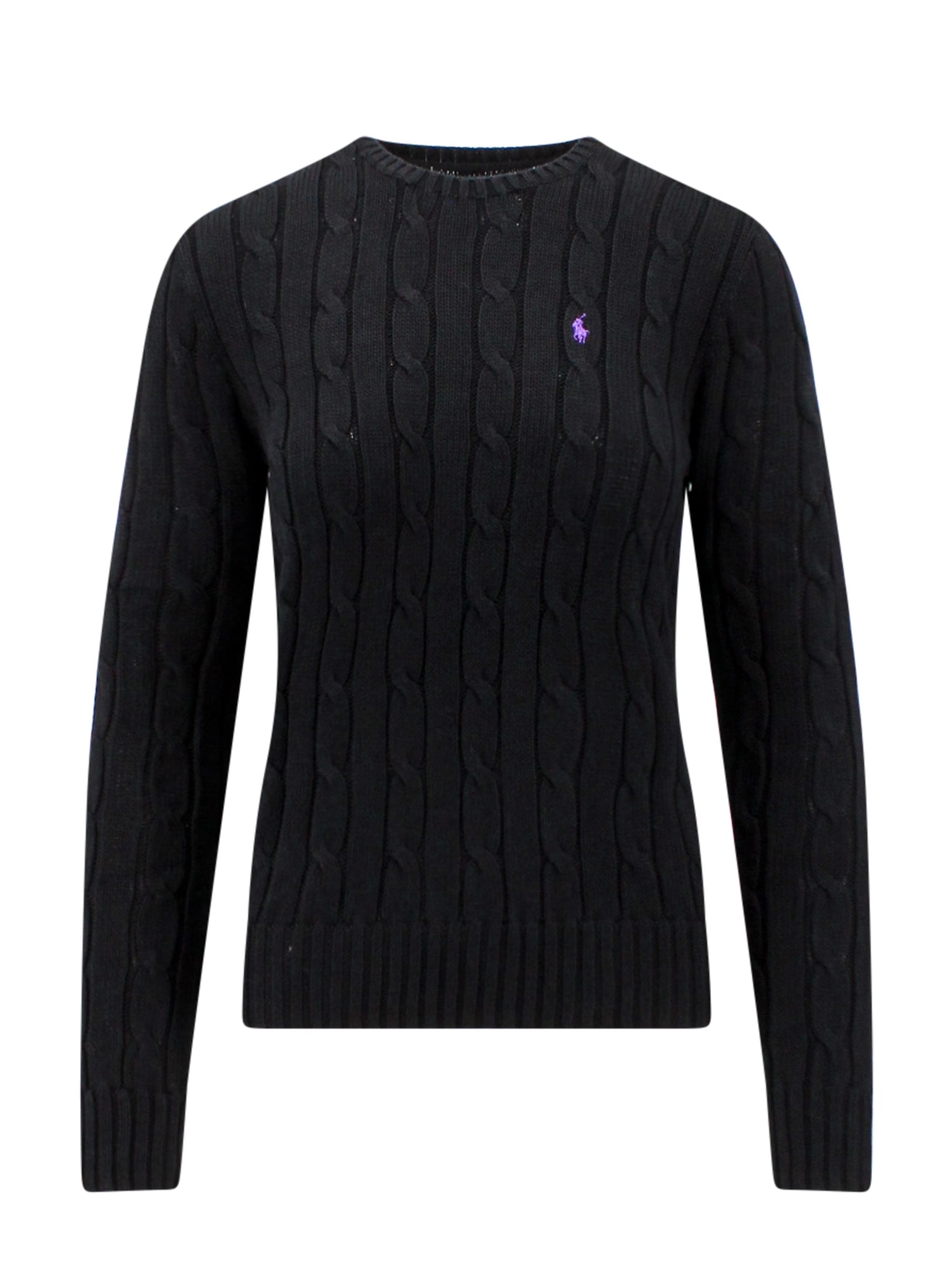 Shop Ralph Lauren Sweater In Polo Black