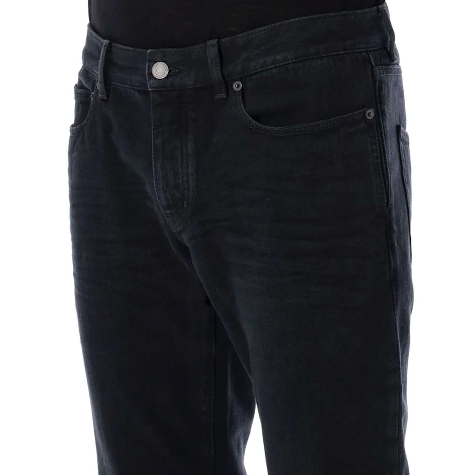 Saint Laurent Oklahoma Jeans In Black Denim In Black