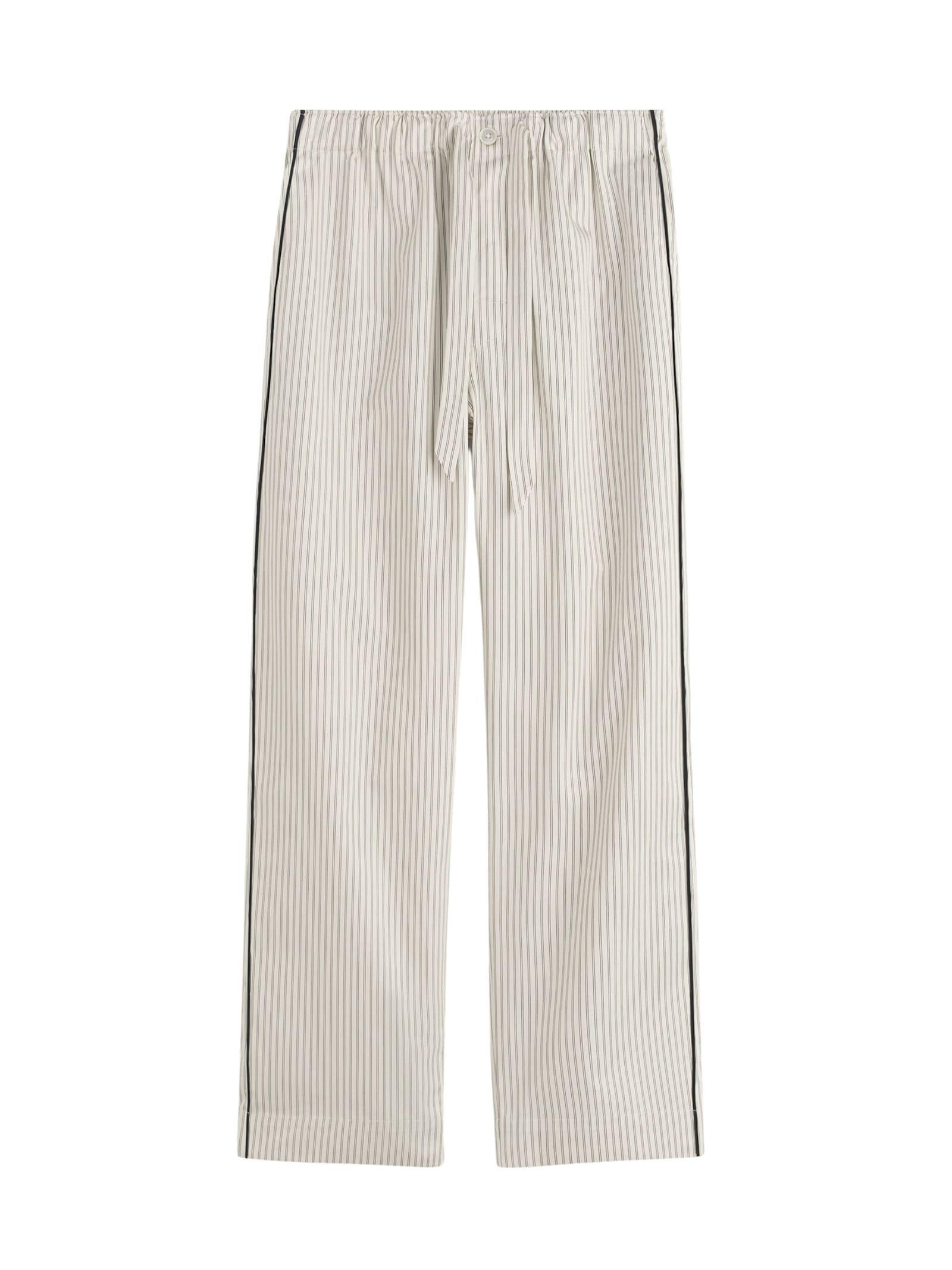 Tekla Striped Pajama Pants In Neutral