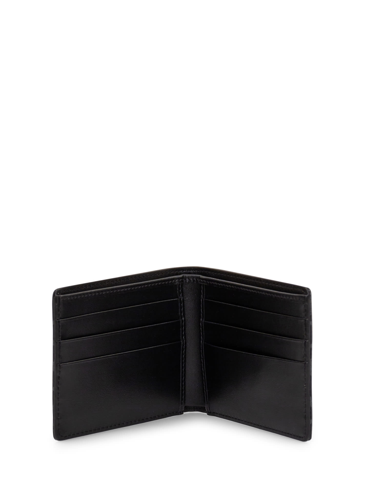 Shop Dolce & Gabbana Wallet With Logo In Nero/grigio